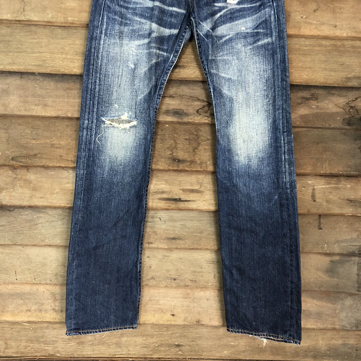 Japanese Brand Sly Blue japan distressed Denim Jeans Pants #5753 Size 30" / US 8 / IT 44 - 3 Thumbnail