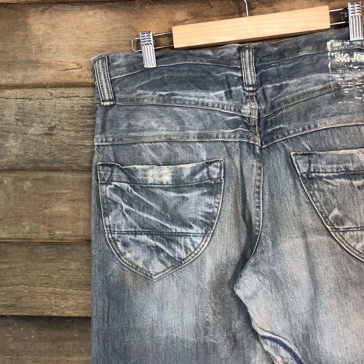 Big John Big John Blue Distressed Denim Pants #117B Size US 33 - 12 Thumbnail