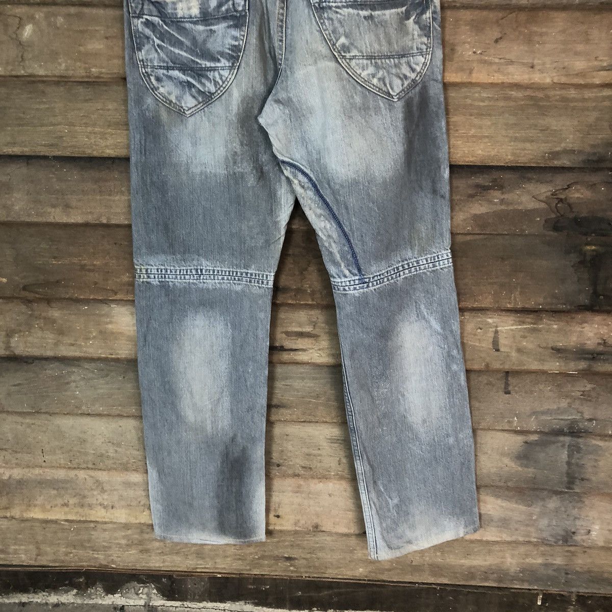 Big John Big John Blue Distressed Denim Pants #117B Size US 33 - 11 Thumbnail