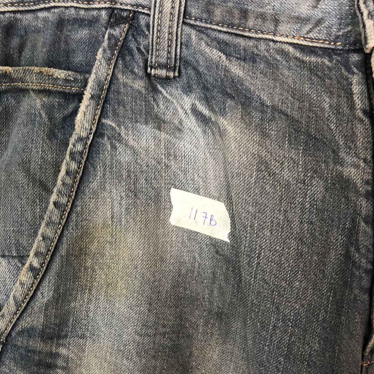 Big John Big John Blue Distressed Denim Pants #117B Size US 33 - 8 Thumbnail