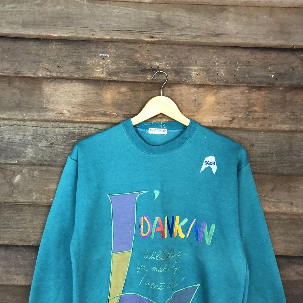 Japanese Brand × Vintage L’Dankan Nightwear Green Sweatshirt #5603 Size US M / EU 48-50 / 2 - 2 Thumbnail