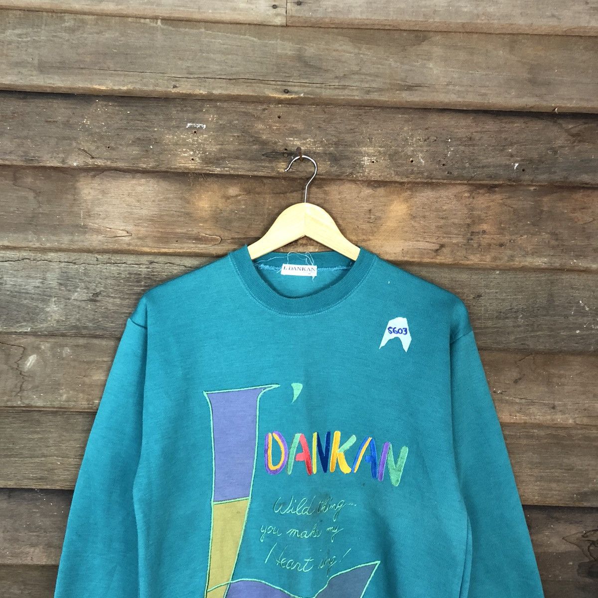 Japanese Brand × Vintage L’Dankan Nightwear Green Sweatshirt #5603 Size US M / EU 48-50 / 2 - 9 Thumbnail