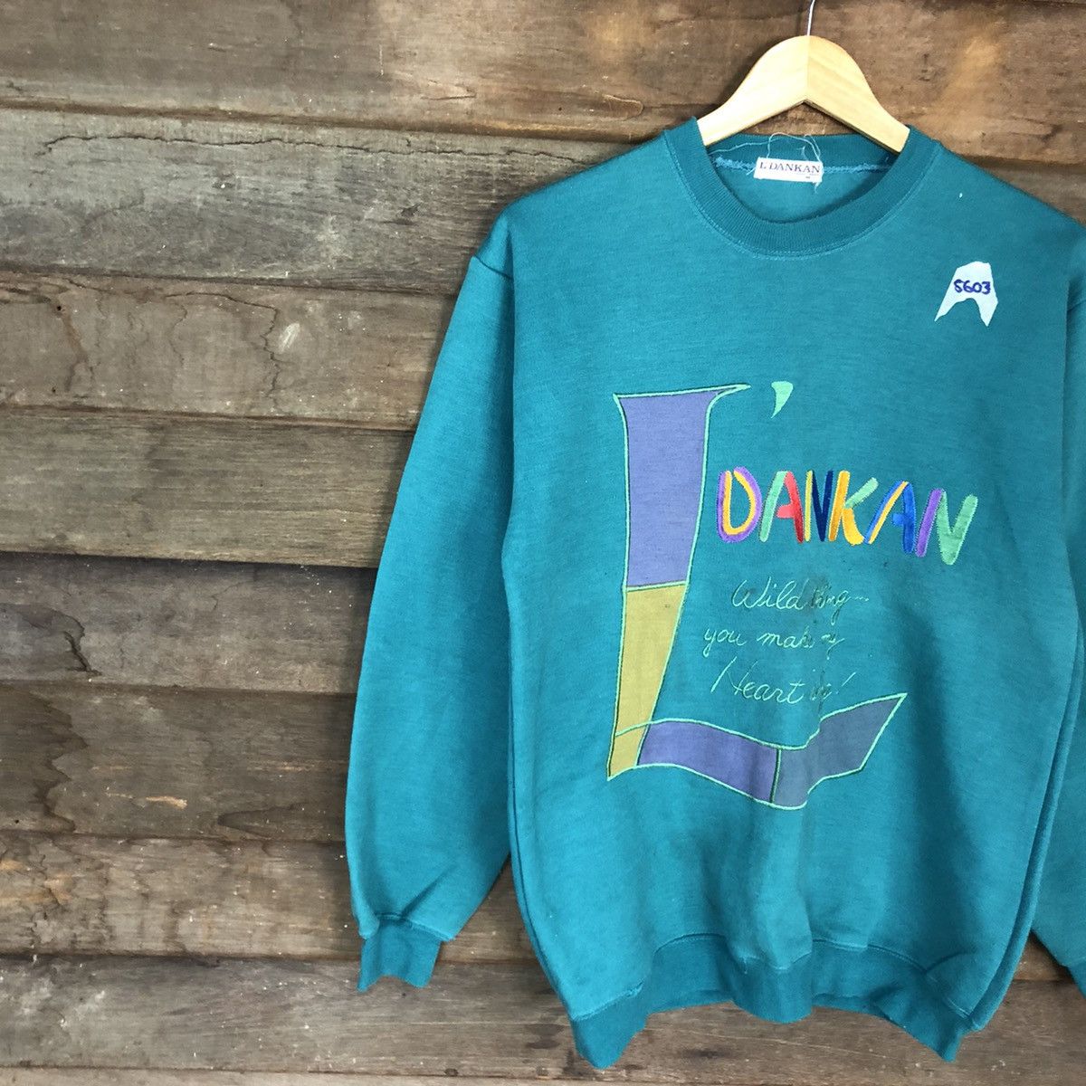 Japanese Brand × Vintage L’Dankan Nightwear Green Sweatshirt #5603 Size US M / EU 48-50 / 2 - 7 Thumbnail