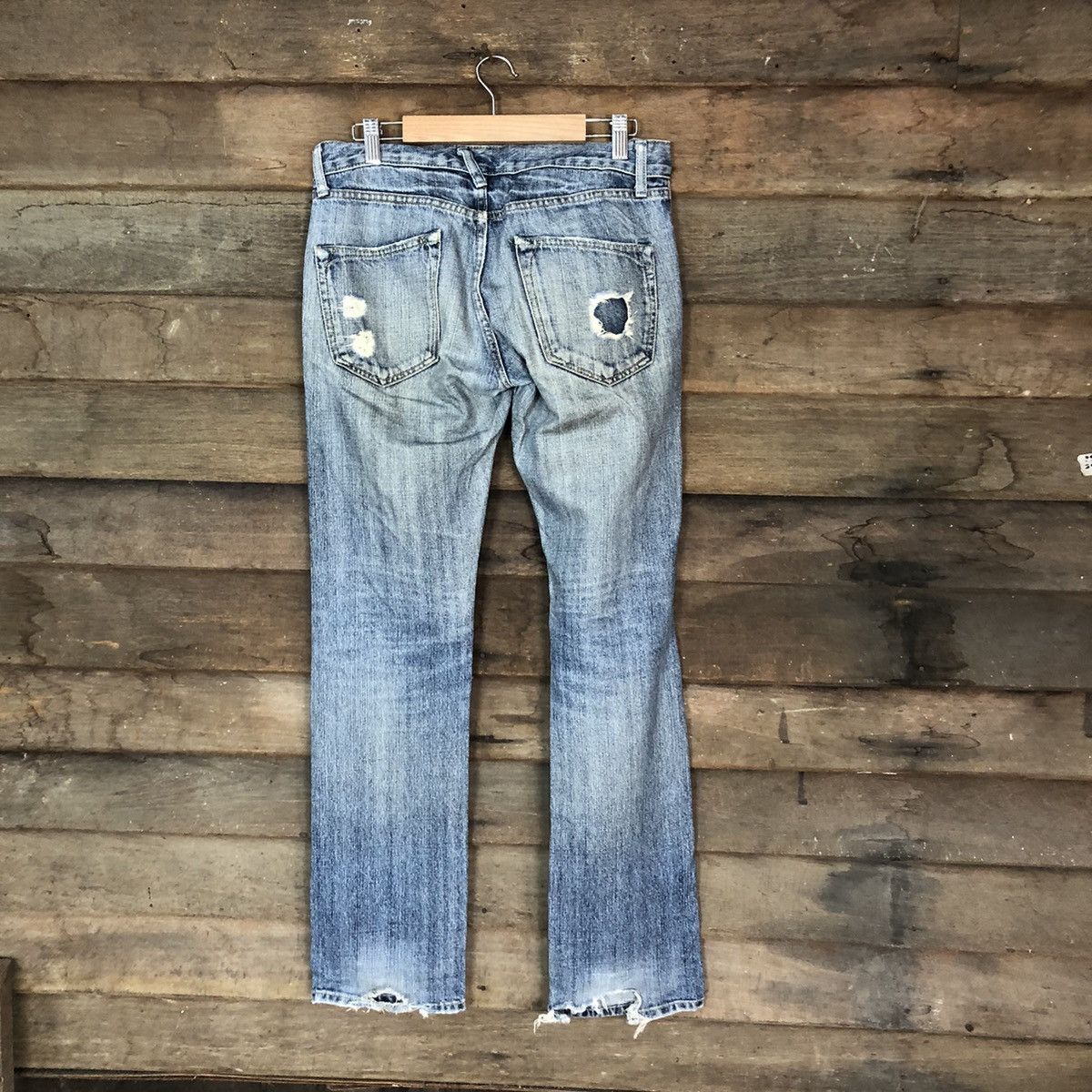 Uniqlo Uniqlo japan Blue Distressed Denim Pants #109 Size US 30 / EU 46 - 11 Thumbnail