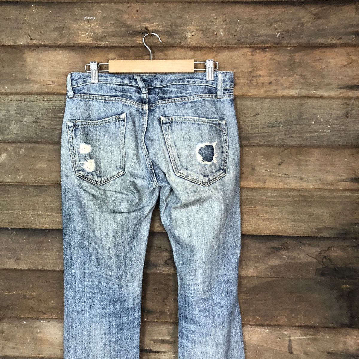 Uniqlo Uniqlo japan Blue Distressed Denim Pants #109 Size US 30 / EU 46 - 12 Thumbnail