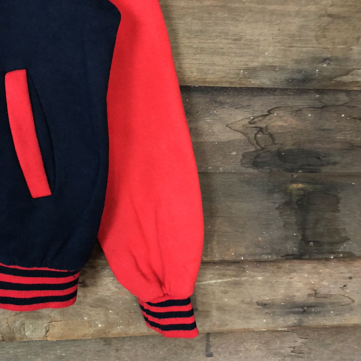 Japanese Brand Milk Baby Red Varsity Jacket #5592 Size M / US 6-8 / IT 42-44 - 4 Thumbnail