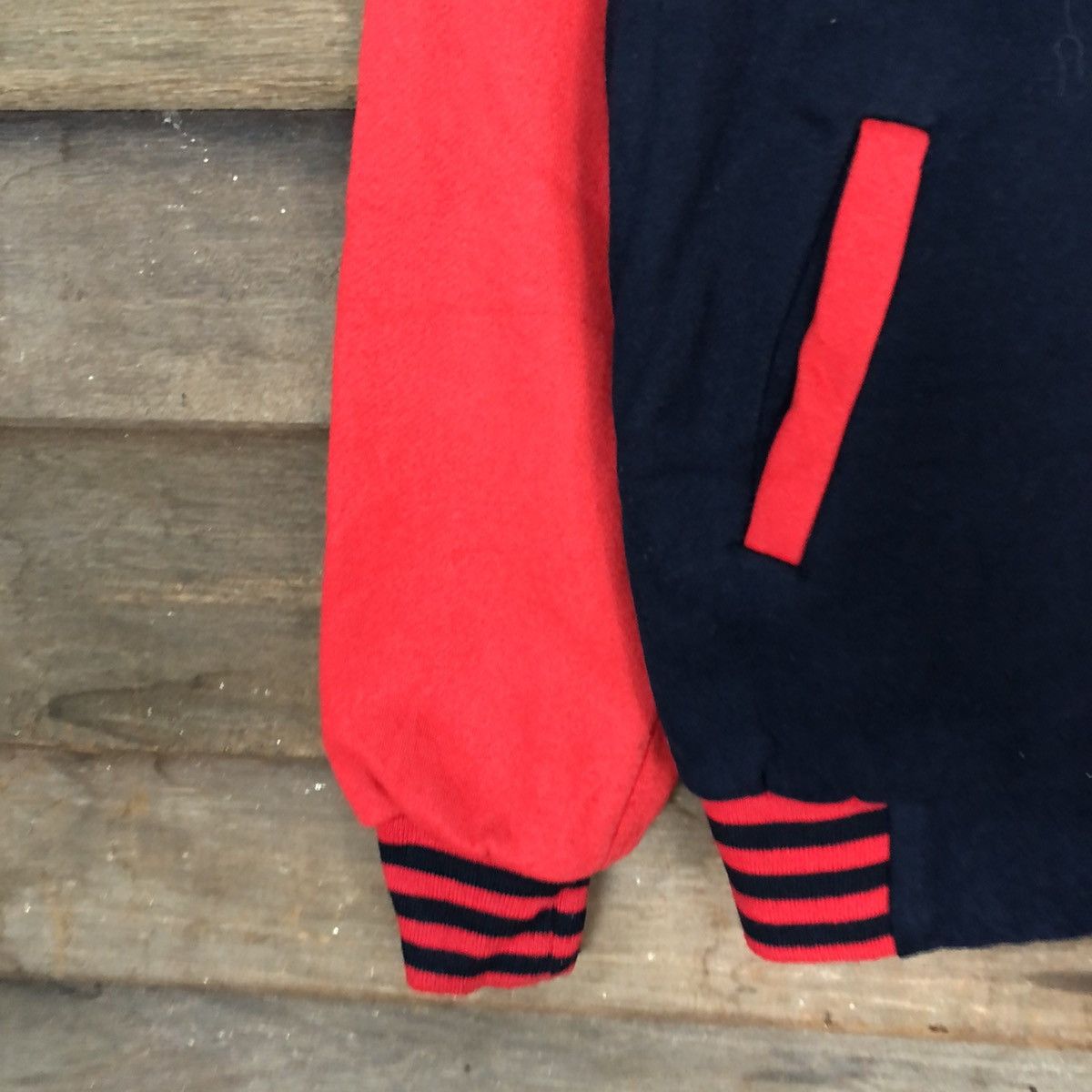 Japanese Brand Milk Baby Red Varsity Jacket #5592 Size M / US 6-8 / IT 42-44 - 6 Thumbnail