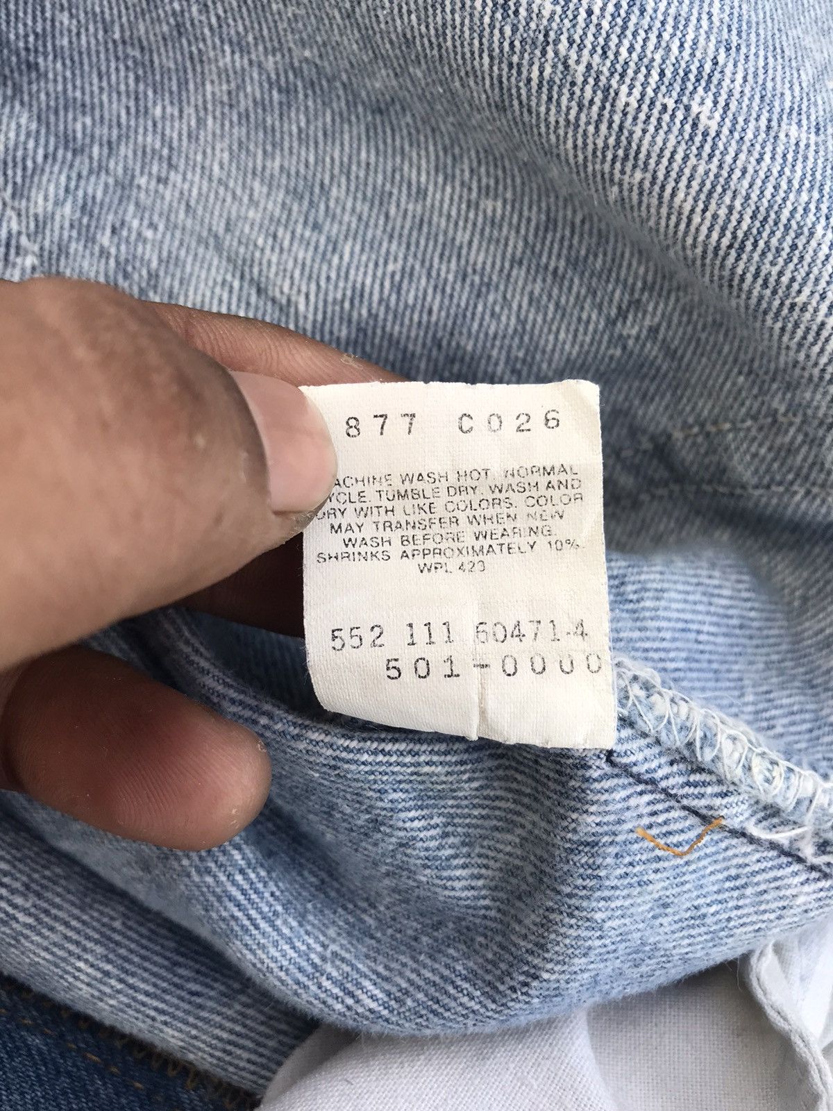 Levi's Vintage Clothing Vintage Levi’s 501 custom distressed paintings denim jeans Size US 30 / EU 46 - 8 Thumbnail