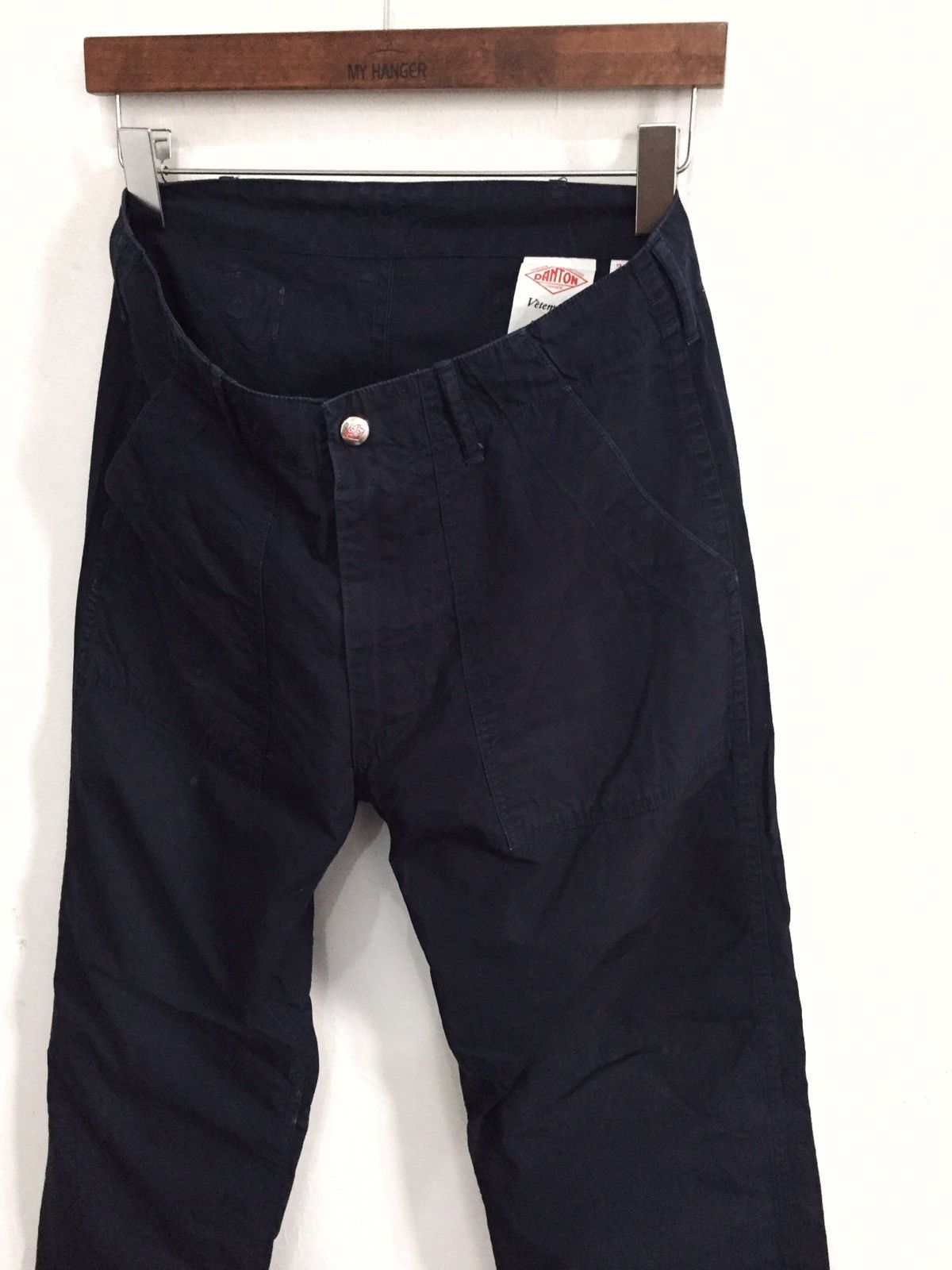 Danton OG Danton 🇫🇷 Navy Herringbone Workwear Worker Pants Size US 28 / EU 44 - 1 Thumbnail