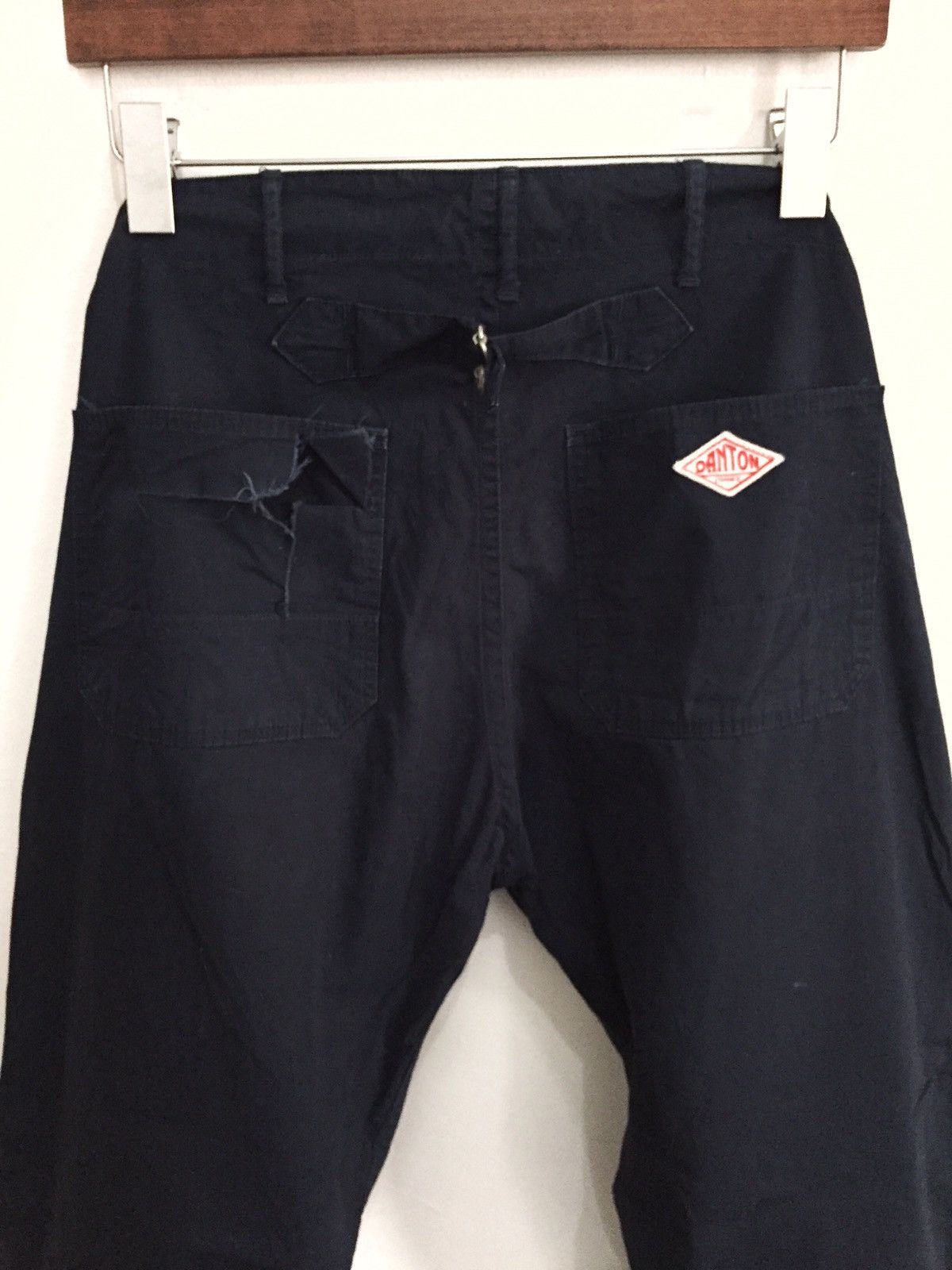 Danton OG Danton 🇫🇷 Navy Herringbone Workwear Worker Pants Size US 28 / EU 44 - 5 Thumbnail