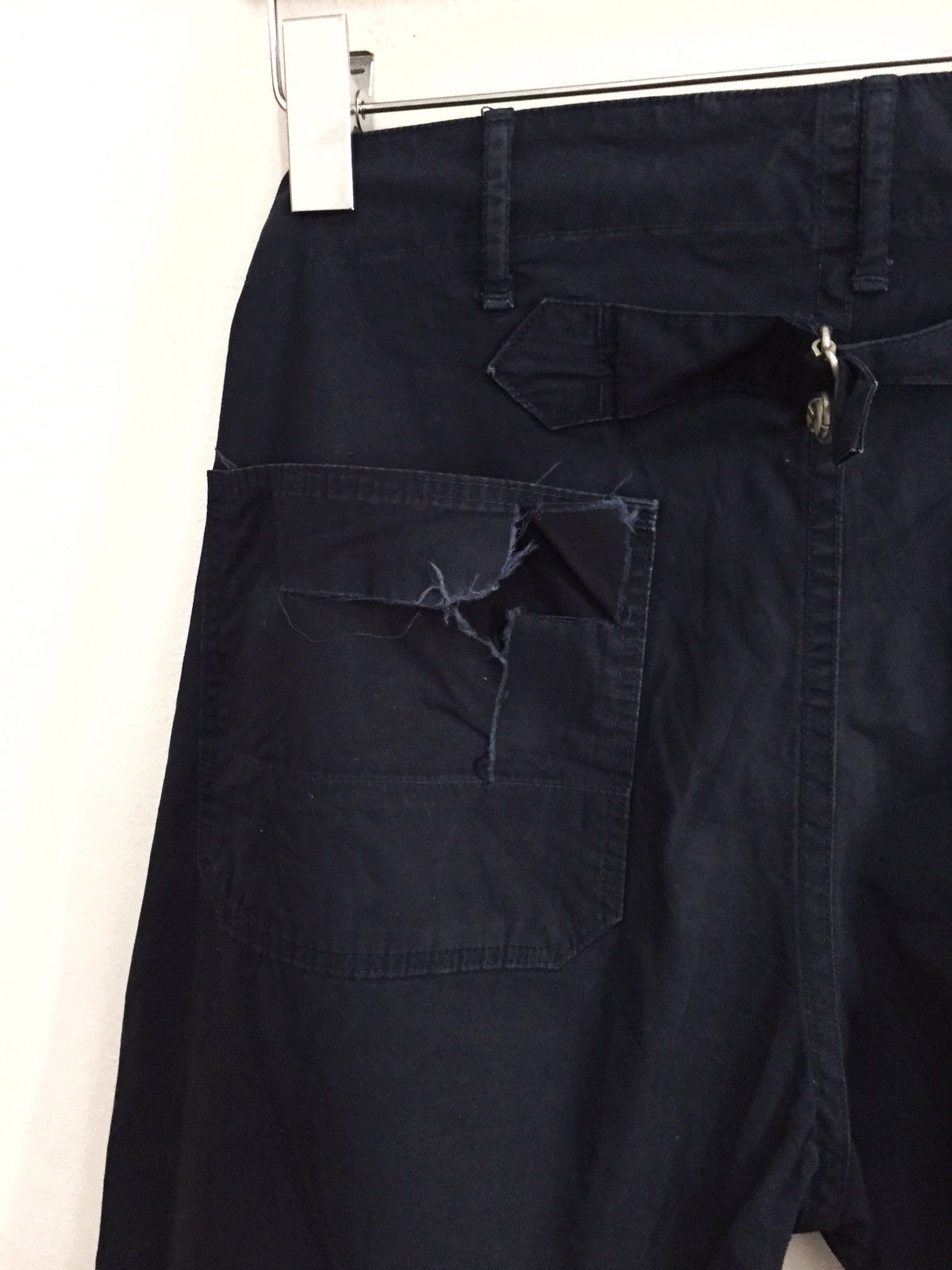 Danton OG Danton 🇫🇷 Navy Herringbone Workwear Worker Pants Size US 28 / EU 44 - 8 Thumbnail
