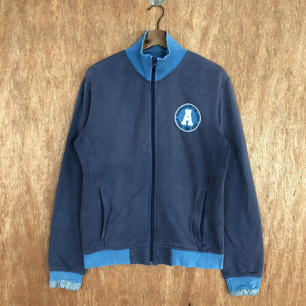 Adidas Adidas 3 stripe vintage logo Blue Sweater #1971 Size US L / EU 52-54 / 3 - 3 Thumbnail