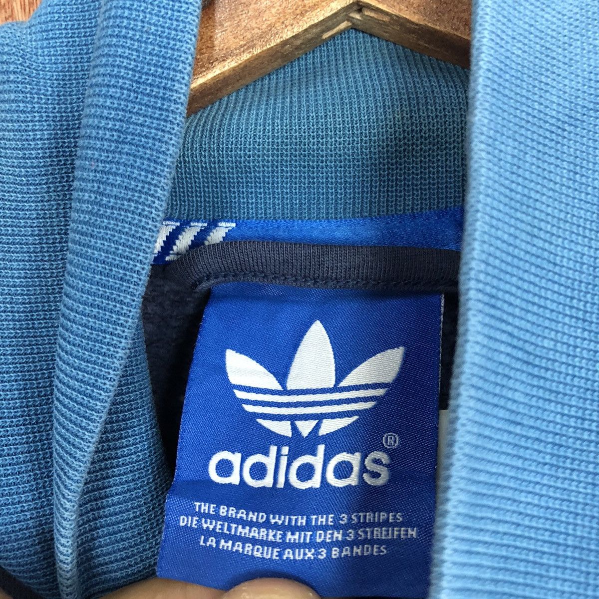 Adidas Adidas 3 stripe vintage logo Blue Sweater #1971 Size US L / EU 52-54 / 3 - 11 Thumbnail