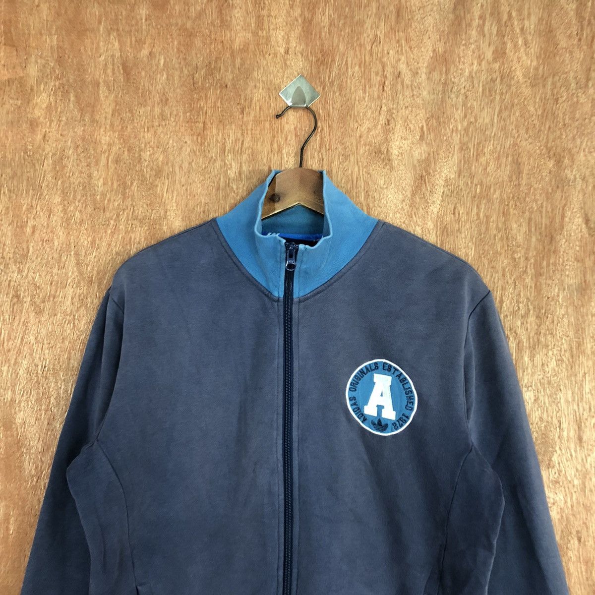 Adidas Adidas 3 stripe vintage logo Blue Sweater #1971 Size US L / EU 52-54 / 3 - 9 Thumbnail