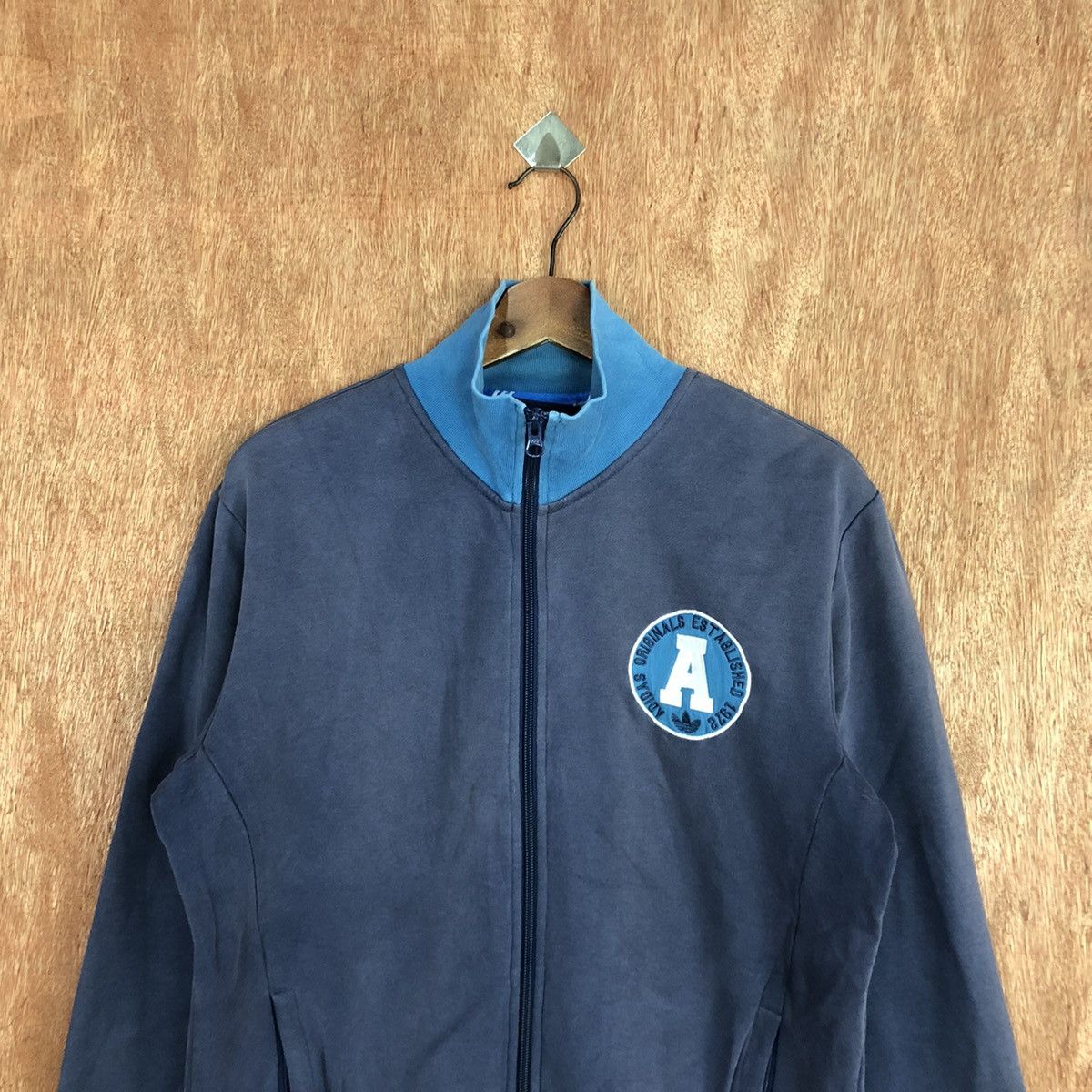 Adidas Adidas 3 stripe vintage logo Blue Sweater #1971 Size US L / EU 52-54 / 3 - 2 Thumbnail
