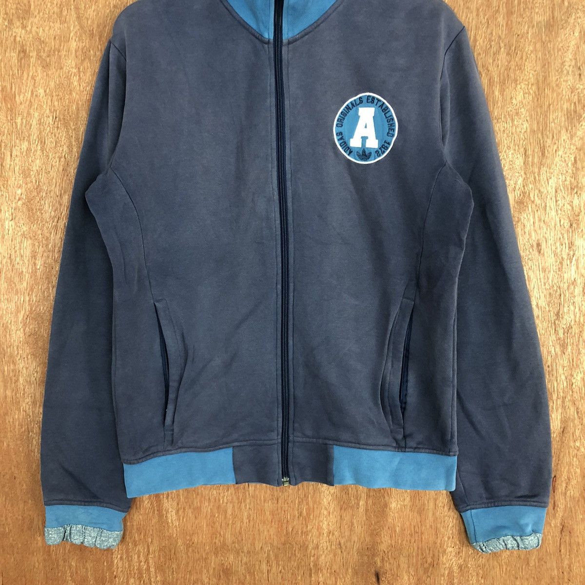 Adidas Adidas 3 stripe vintage logo Blue Sweater #1971 Size US L / EU 52-54 / 3 - 8 Thumbnail