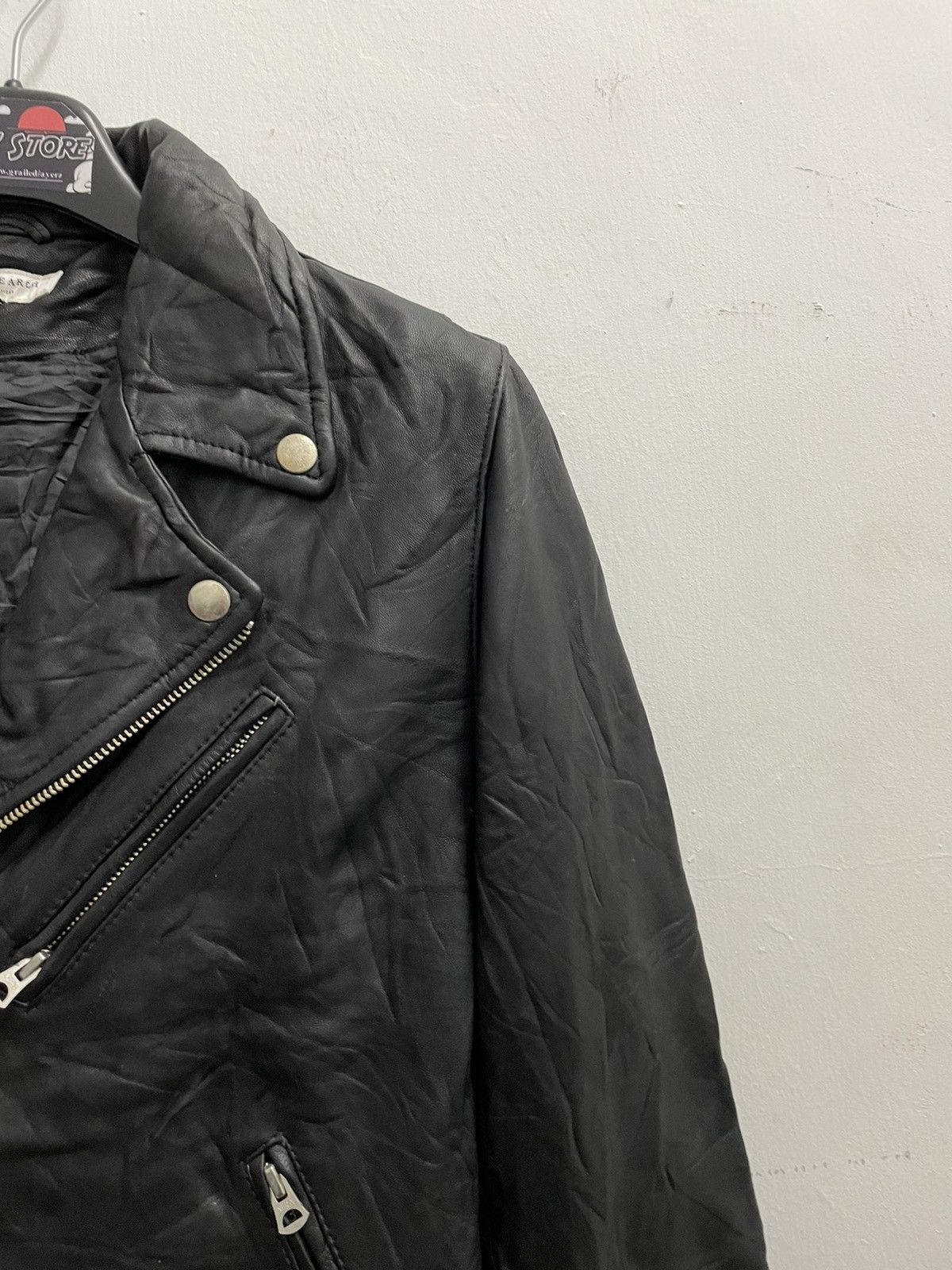 URBAN RESEARCH DOORS Urban Research Double Collar Leather Jacket Size US XS / EU 42 / 0 - 4 Thumbnail