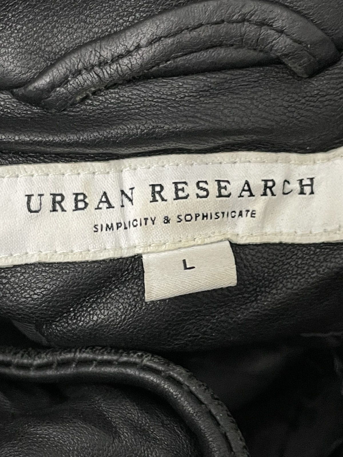 URBAN RESEARCH DOORS Urban Research Double Collar Leather Jacket Size US XS / EU 42 / 0 - 18 Thumbnail