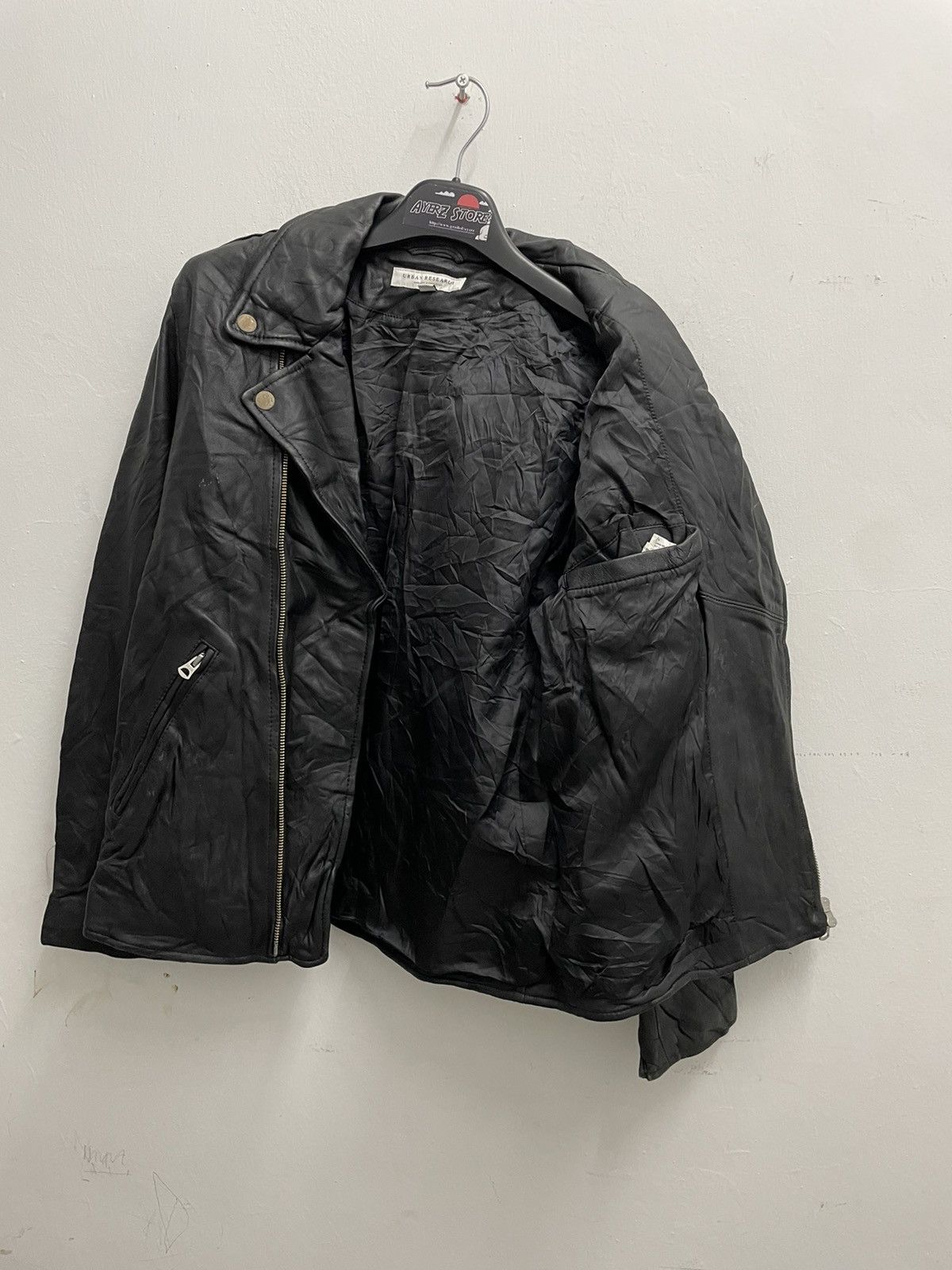 URBAN RESEARCH DOORS Urban Research Double Collar Leather Jacket Size US XS / EU 42 / 0 - 16 Thumbnail