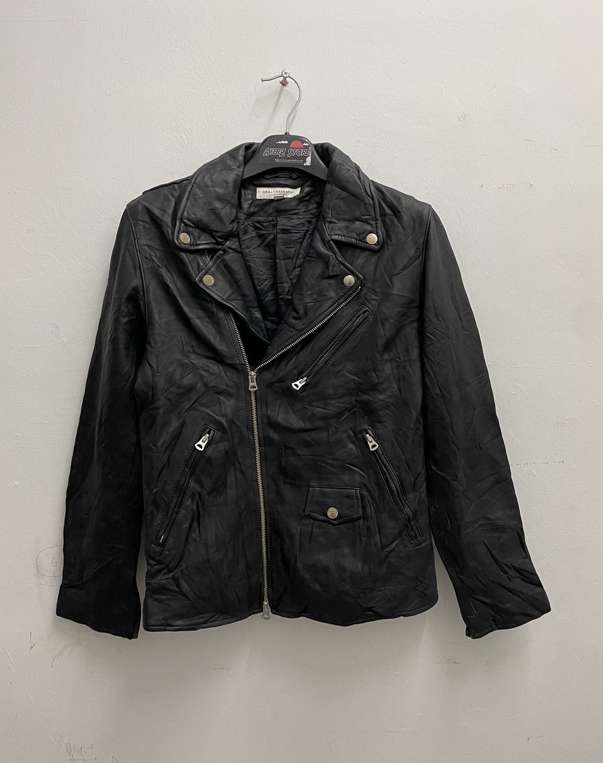 URBAN RESEARCH DOORS Urban Research Double Collar Leather Jacket Size US XS / EU 42 / 0 - 1 Thumbnail