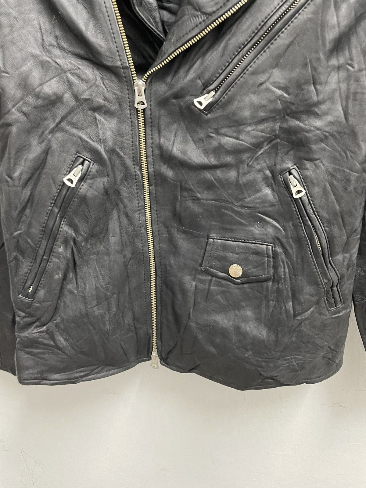 URBAN RESEARCH DOORS Urban Research Double Collar Leather Jacket Size US XS / EU 42 / 0 - 6 Thumbnail