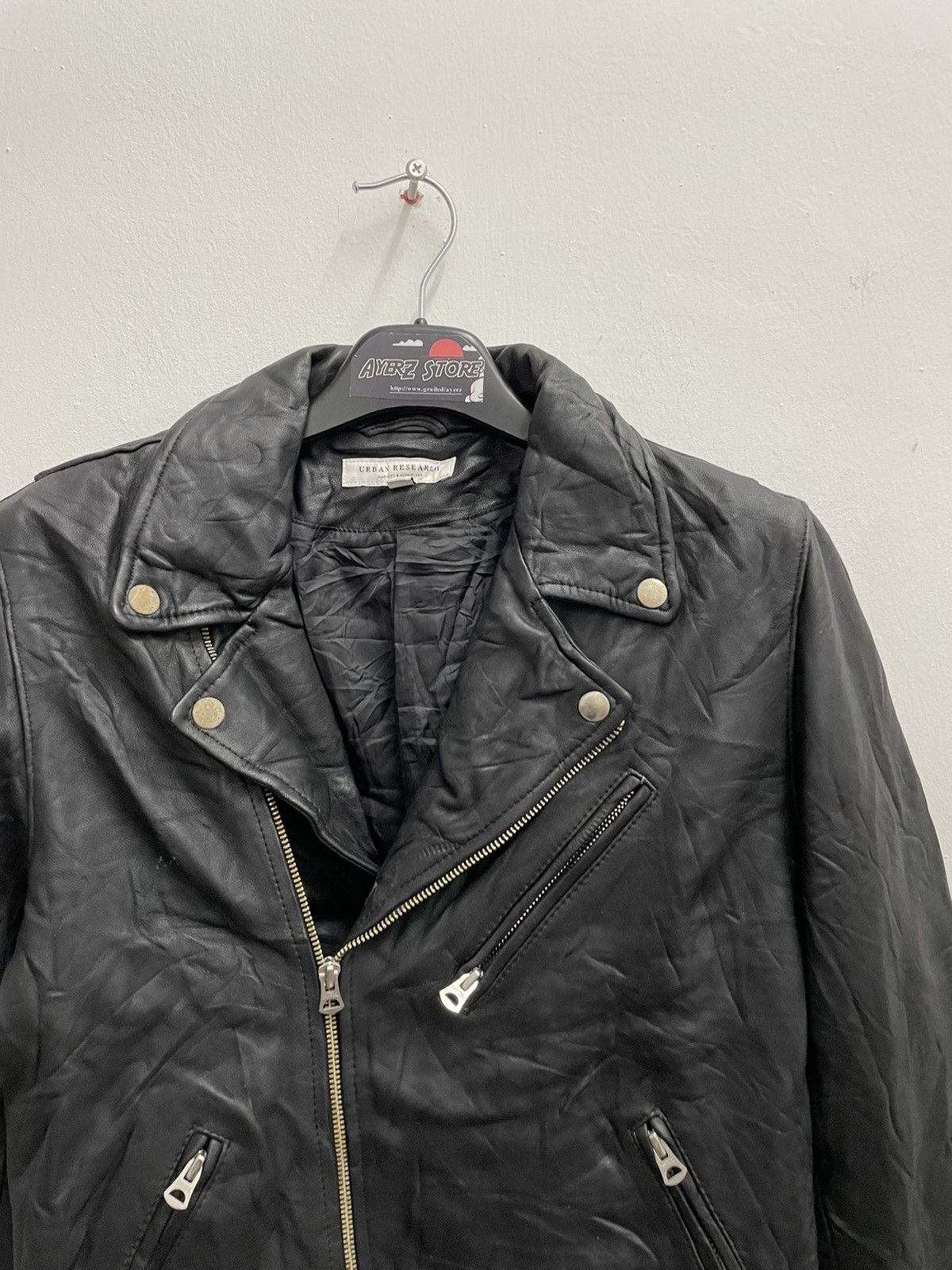 URBAN RESEARCH DOORS Urban Research Double Collar Leather Jacket Size US XS / EU 42 / 0 - 2 Thumbnail