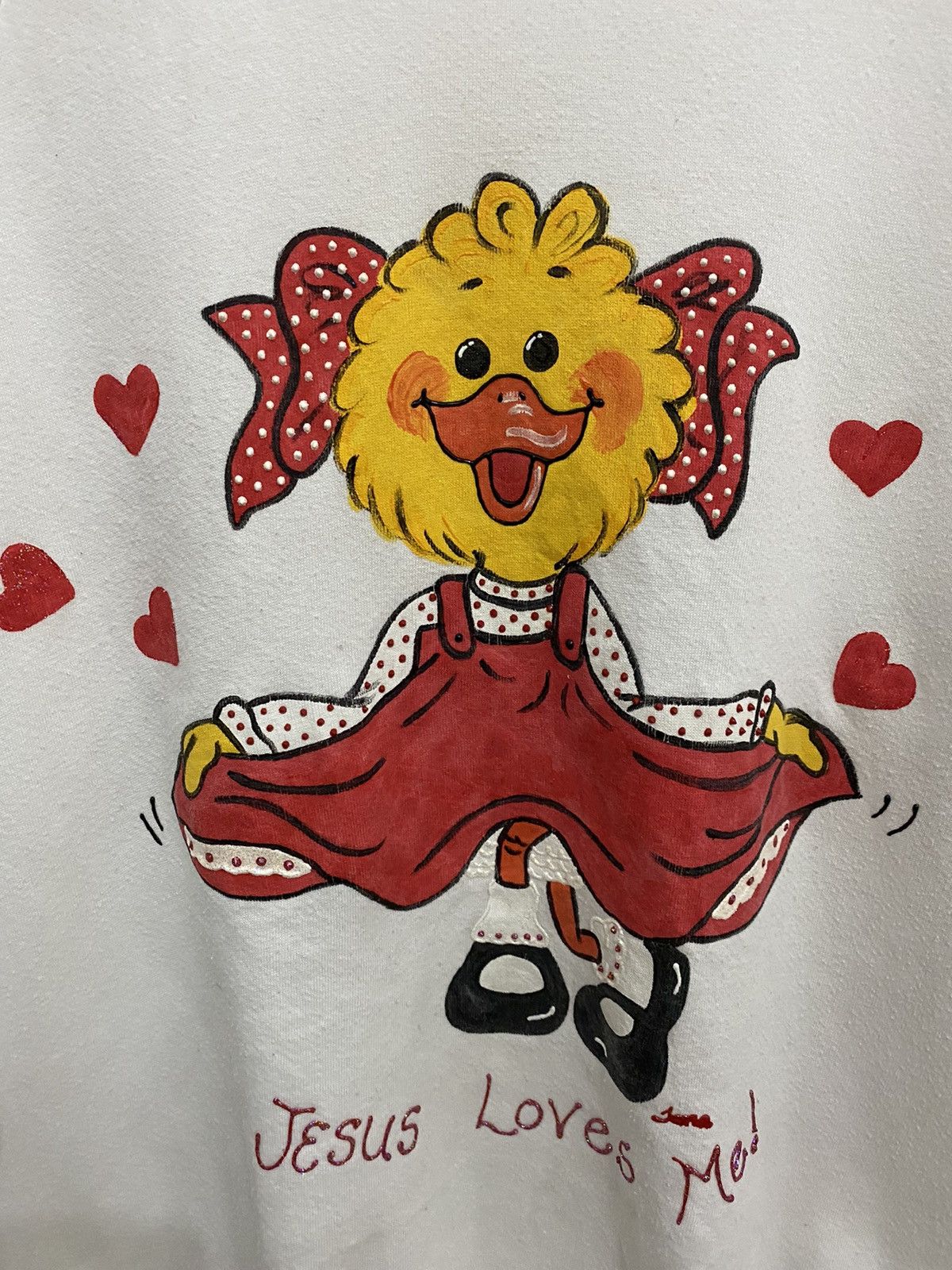 Jerzees × Vintage 🔥SALE🔥Vintage Jesus Love Me Sweatshirt Size US XL / EU 56 / 4 - 2 Thumbnail