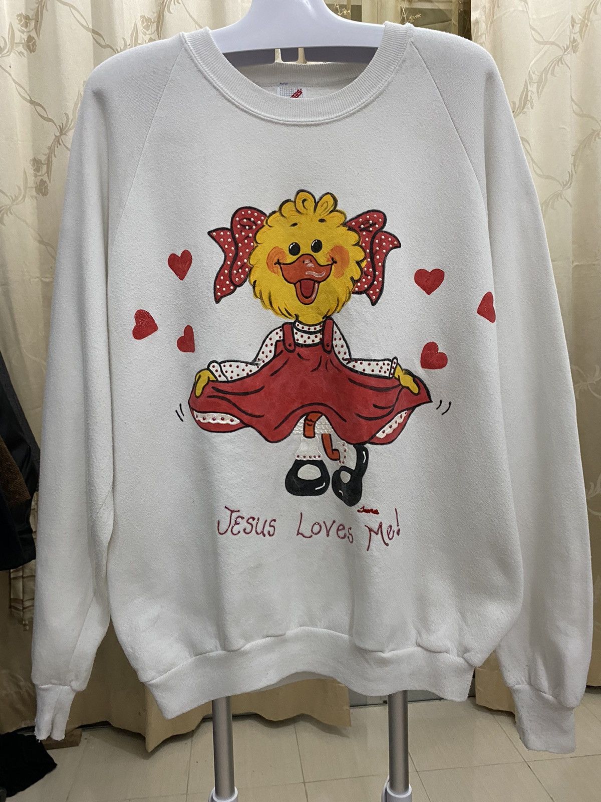 Jerzees × Vintage 🔥SALE🔥Vintage Jesus Love Me Sweatshirt Size US XL / EU 56 / 4 - 1 Thumbnail