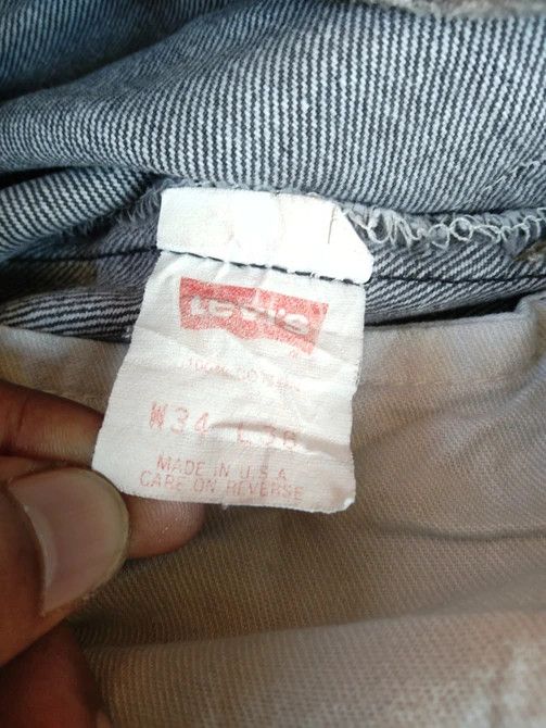 Levi's × Vintage 80s Vintage Levis 501 Grey Made In USA Distressed Jeans Size US 34 / EU 50 - 6 Thumbnail