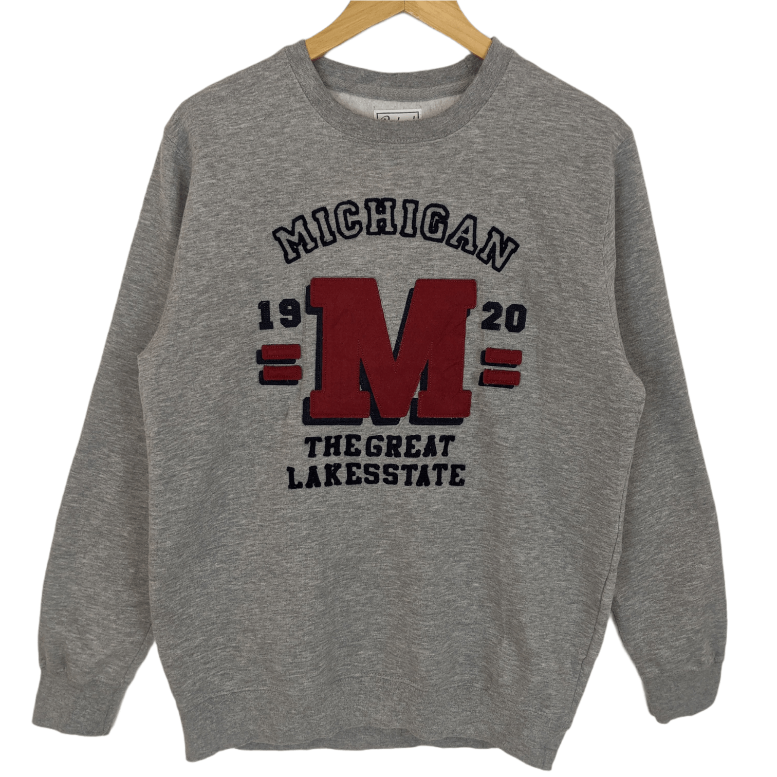Japanese Brand 1924 MICHIGAN The Great Lake State Big Logo Sweatshirt Size US L / EU 52-54 / 3 - 2 Thumbnail