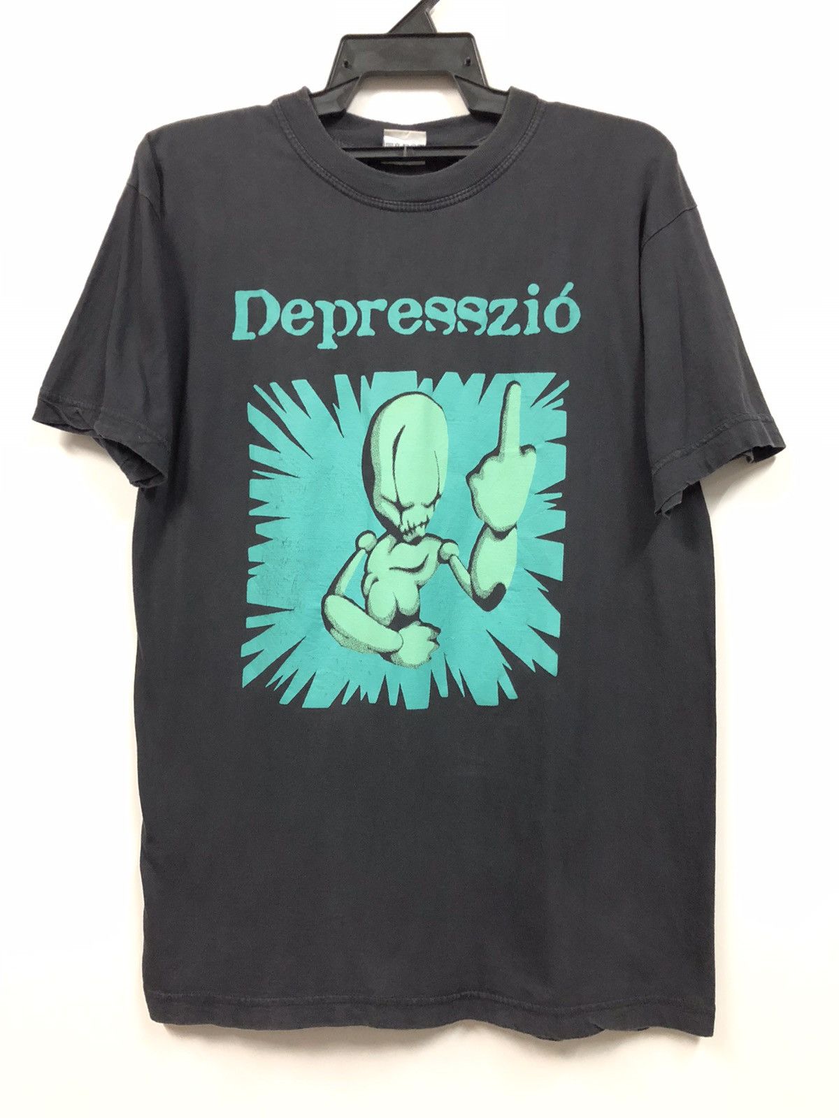 Band Tees × Vintage Vintage Depresszió sokkola a rendszert Metal band 90s tee Size US L / EU 52-54 / 3 - 1 Thumbnail