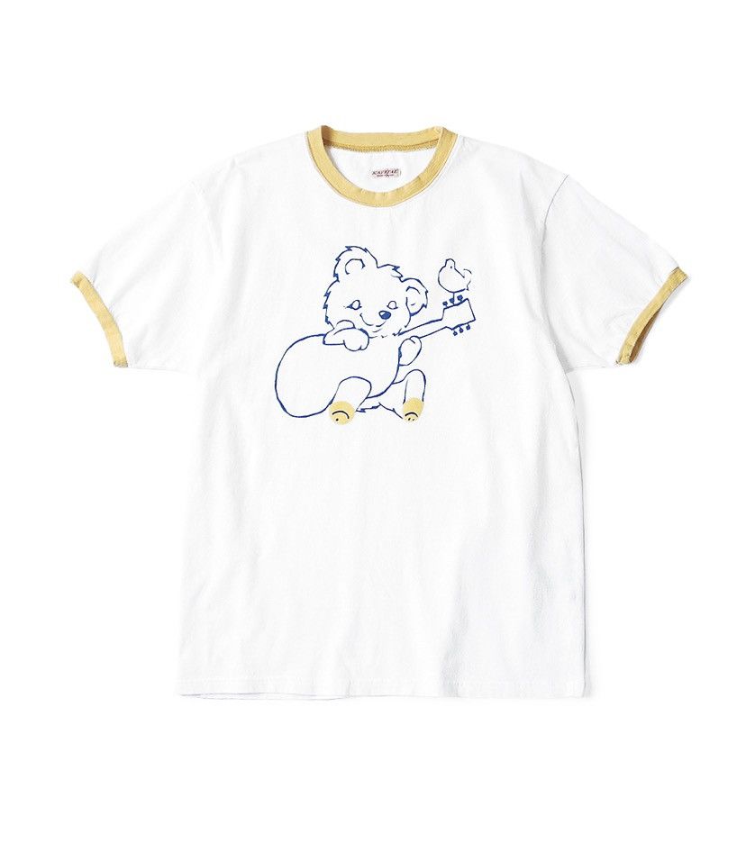 image of Kapital Little Bear & Harmony Ringer Tee Size 2 in Yellow, Men's