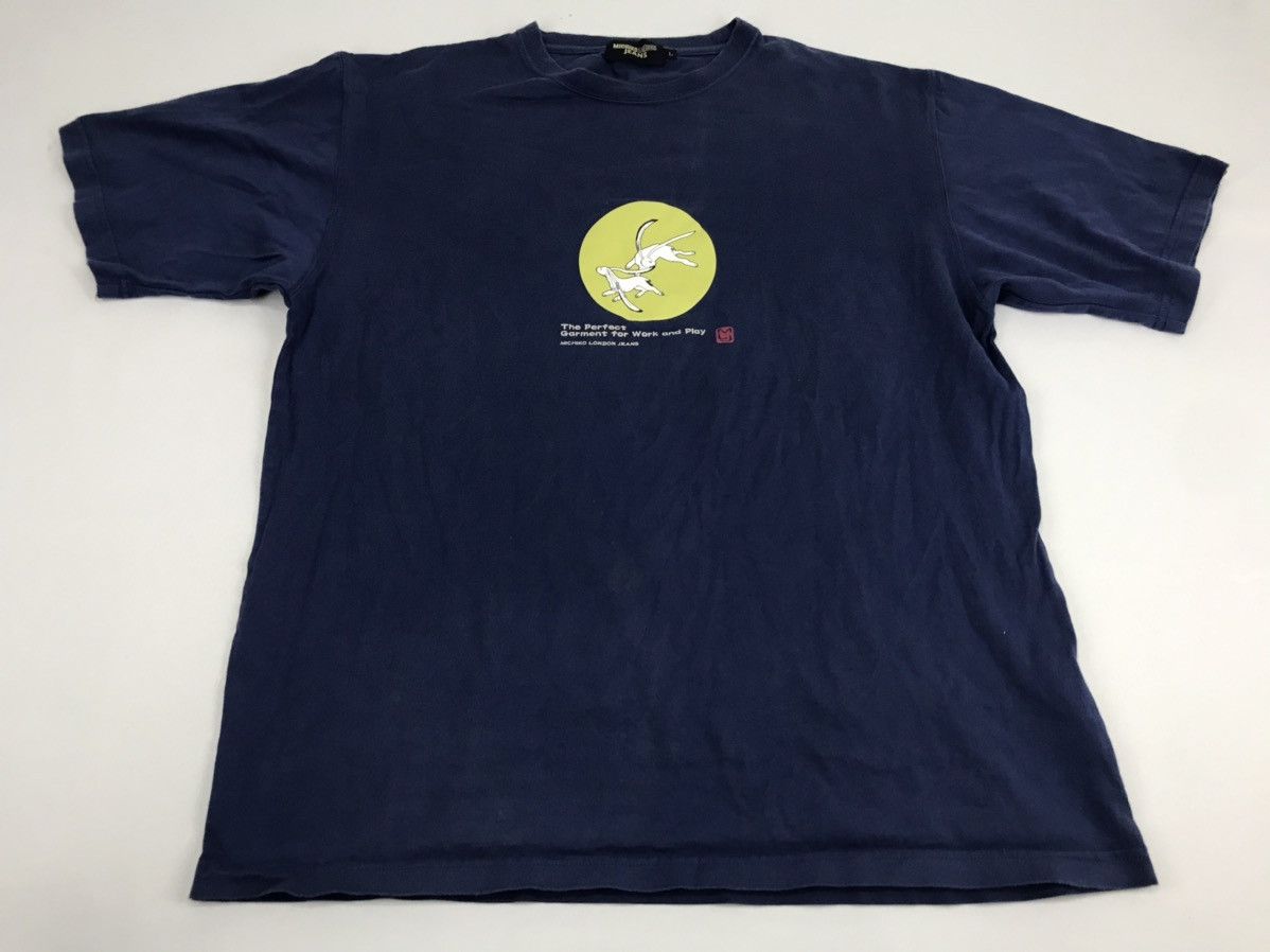 Michiko Koshino London × Vintage Vintage Michiko London Jeans Big Logo Spell Out Printed Tee Size US L / EU 52-54 / 3 - 1 Thumbnail