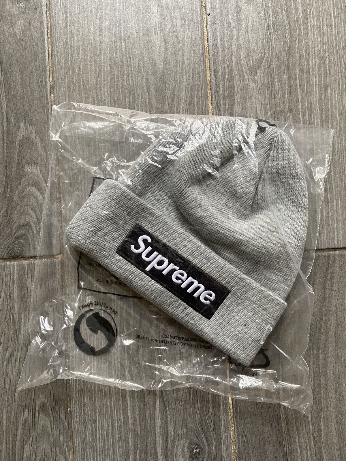 Supreme Box Logo Beanie Grey | Grailed