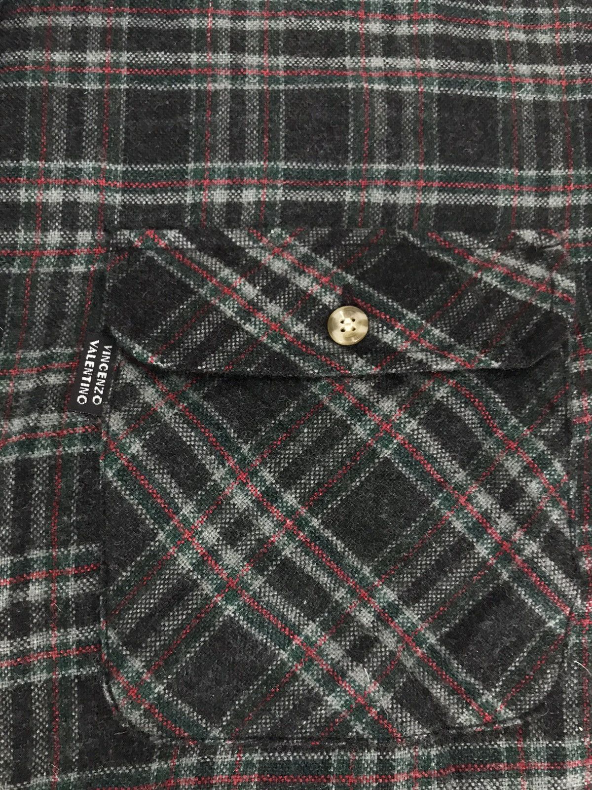 Flannel Vintage Vincenzo Valentino Plaid Checked Wear Double Pocket Size US L / EU 52-54 / 3 - 4 Thumbnail