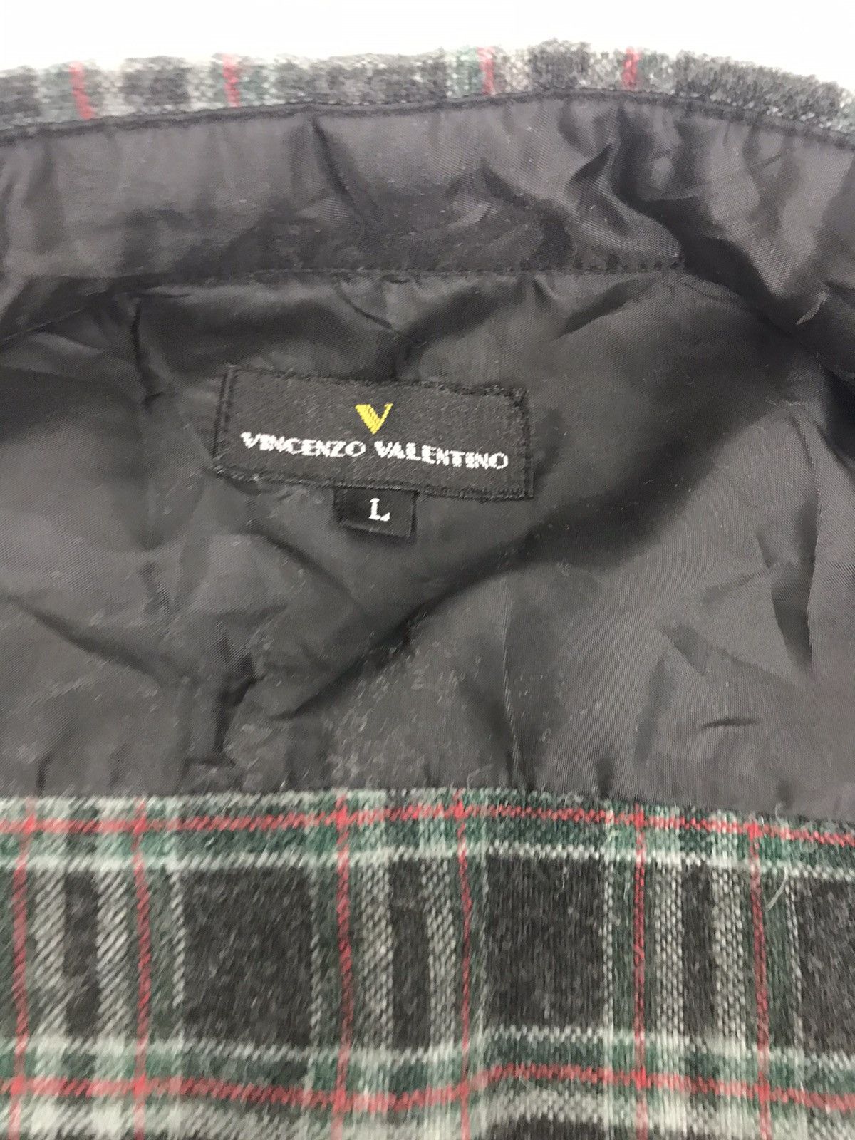 Flannel Vintage Vincenzo Valentino Plaid Checked Wear Double Pocket Size US L / EU 52-54 / 3 - 6 Thumbnail