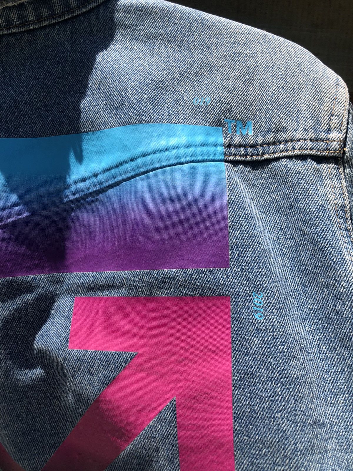 Off-White Off White Gradient Denim Jacket Size US M / EU 48-50 / 2 - 6 Thumbnail