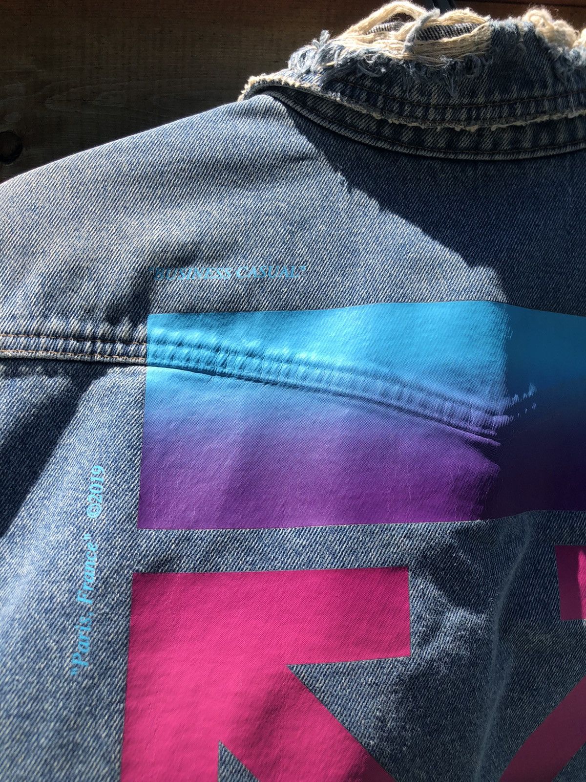 Off-White Off White Gradient Denim Jacket Size US M / EU 48-50 / 2 - 5 Thumbnail