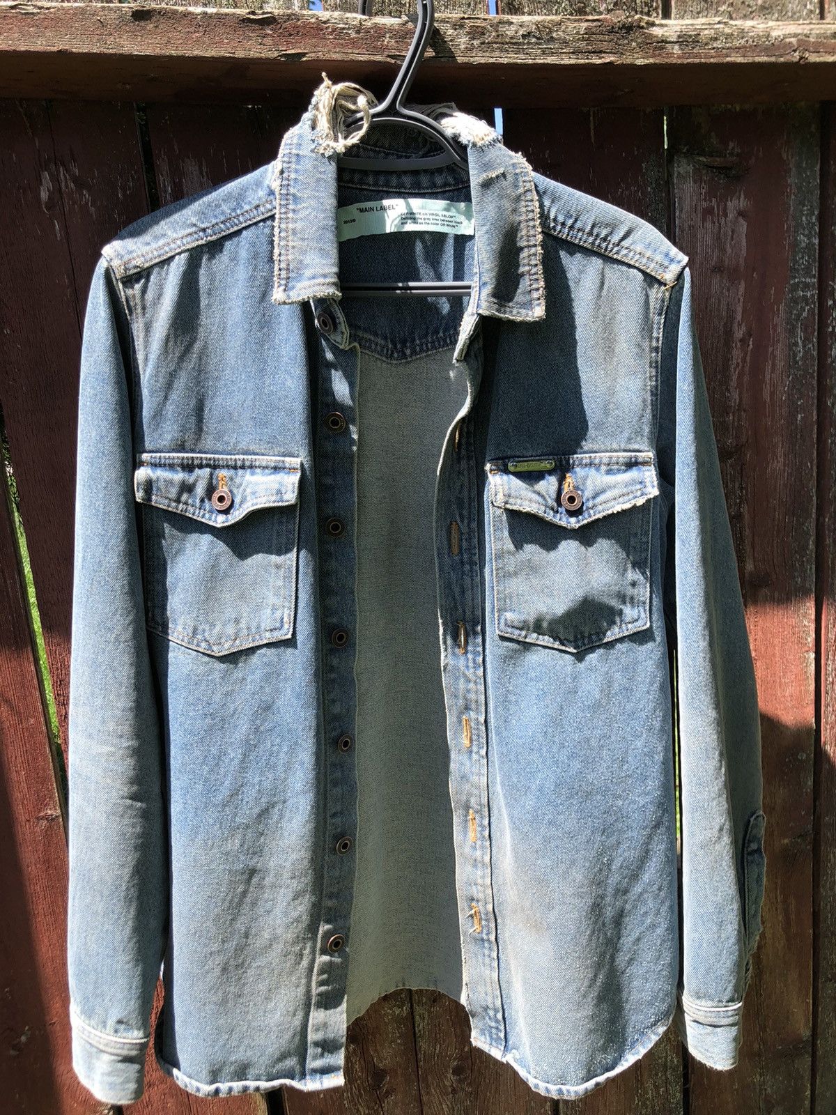 Off-White Off White Gradient Denim Jacket Size US M / EU 48-50 / 2 - 2 Thumbnail