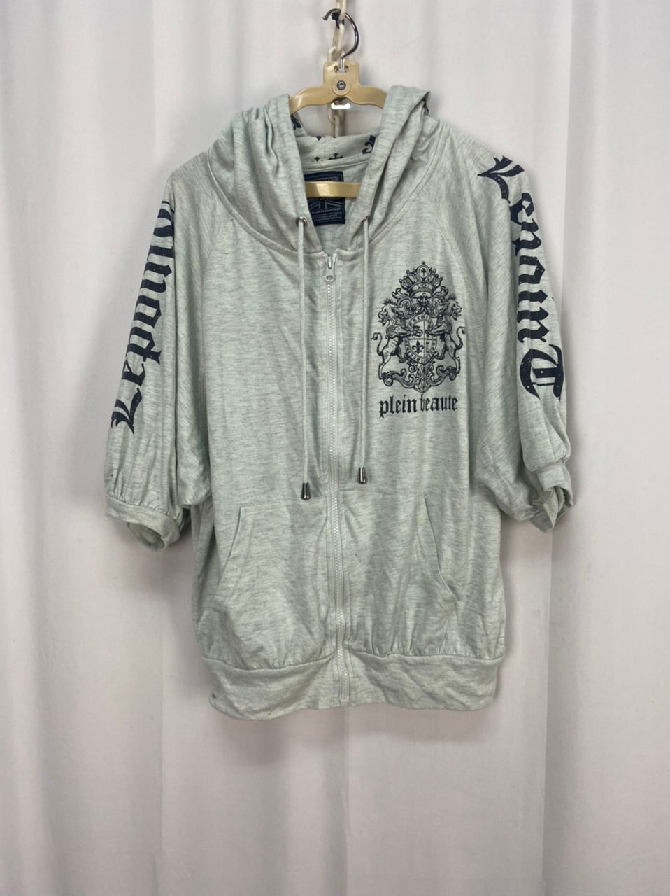 Japanese Brand Plein beaute printed zipper hoodie beggie shorts sleeve Size US M / EU 48-50 / 2 - 7 Thumbnail