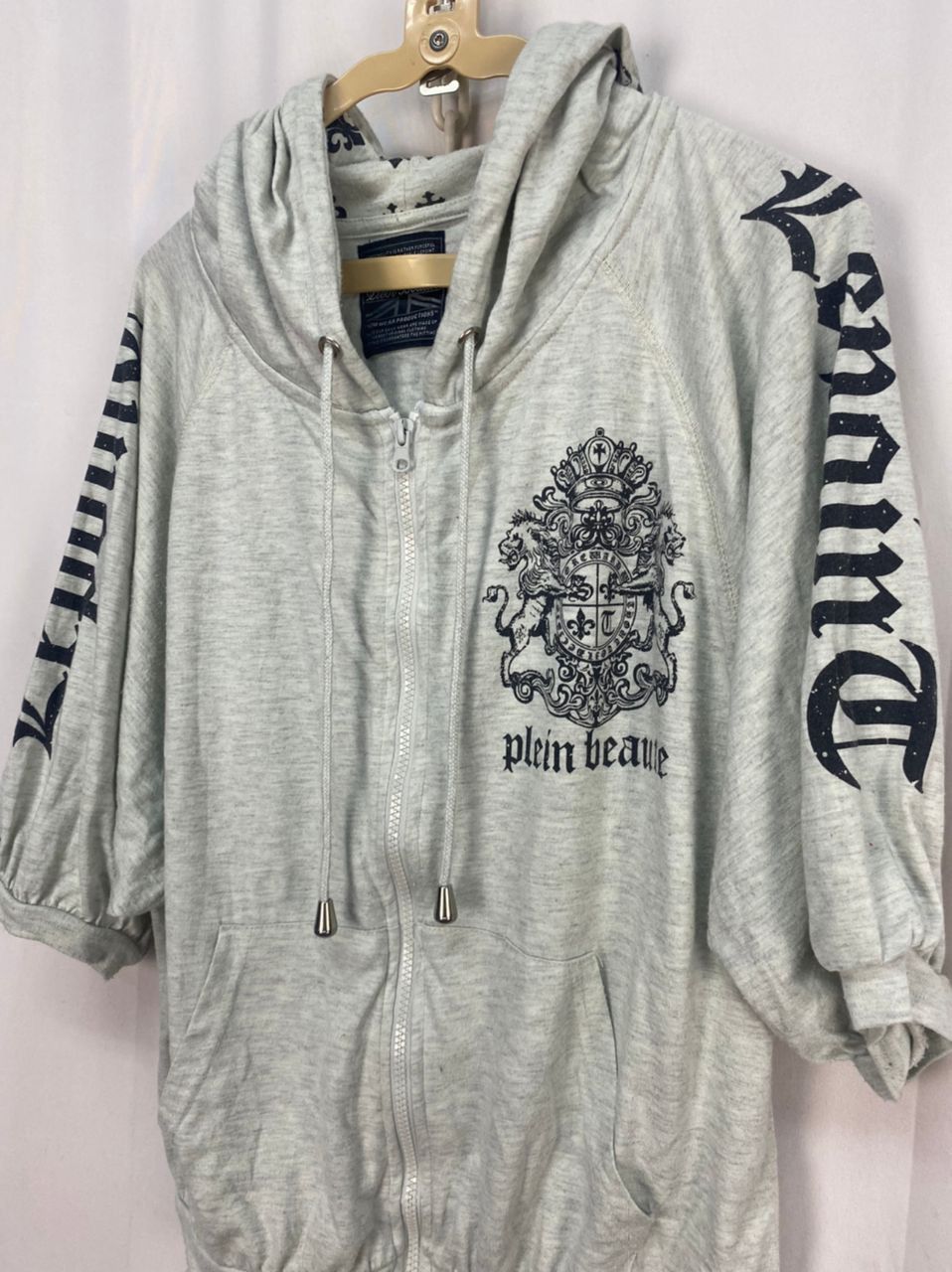 Japanese Brand Plein beaute printed zipper hoodie beggie shorts sleeve Size US M / EU 48-50 / 2 - 5 Thumbnail