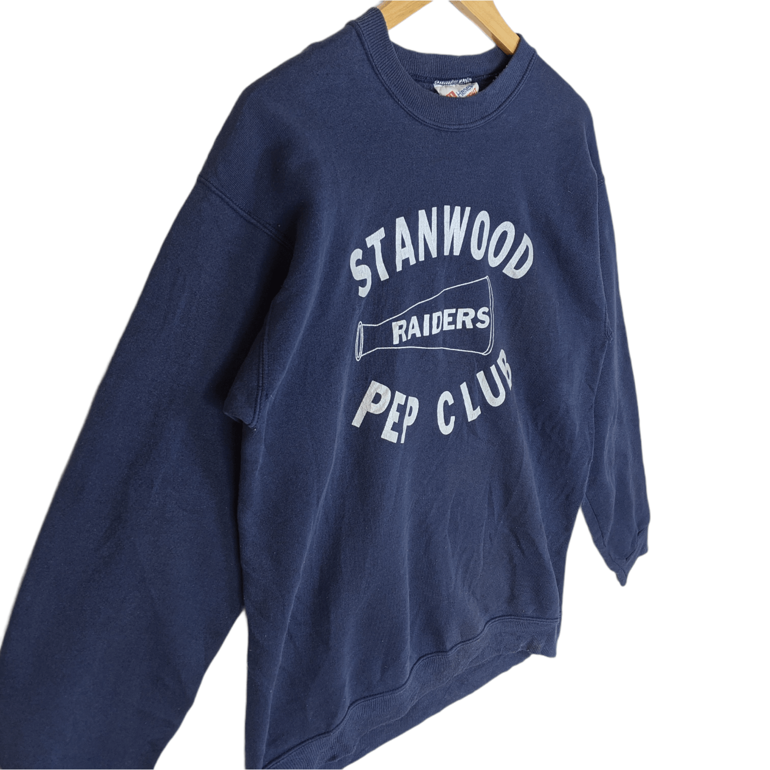 Hanes × NFL × Vintage 90's HANES Stanwood Riders Big Logo Jumper Sweatshirt Size US M / EU 48-50 / 2 - 3 Thumbnail