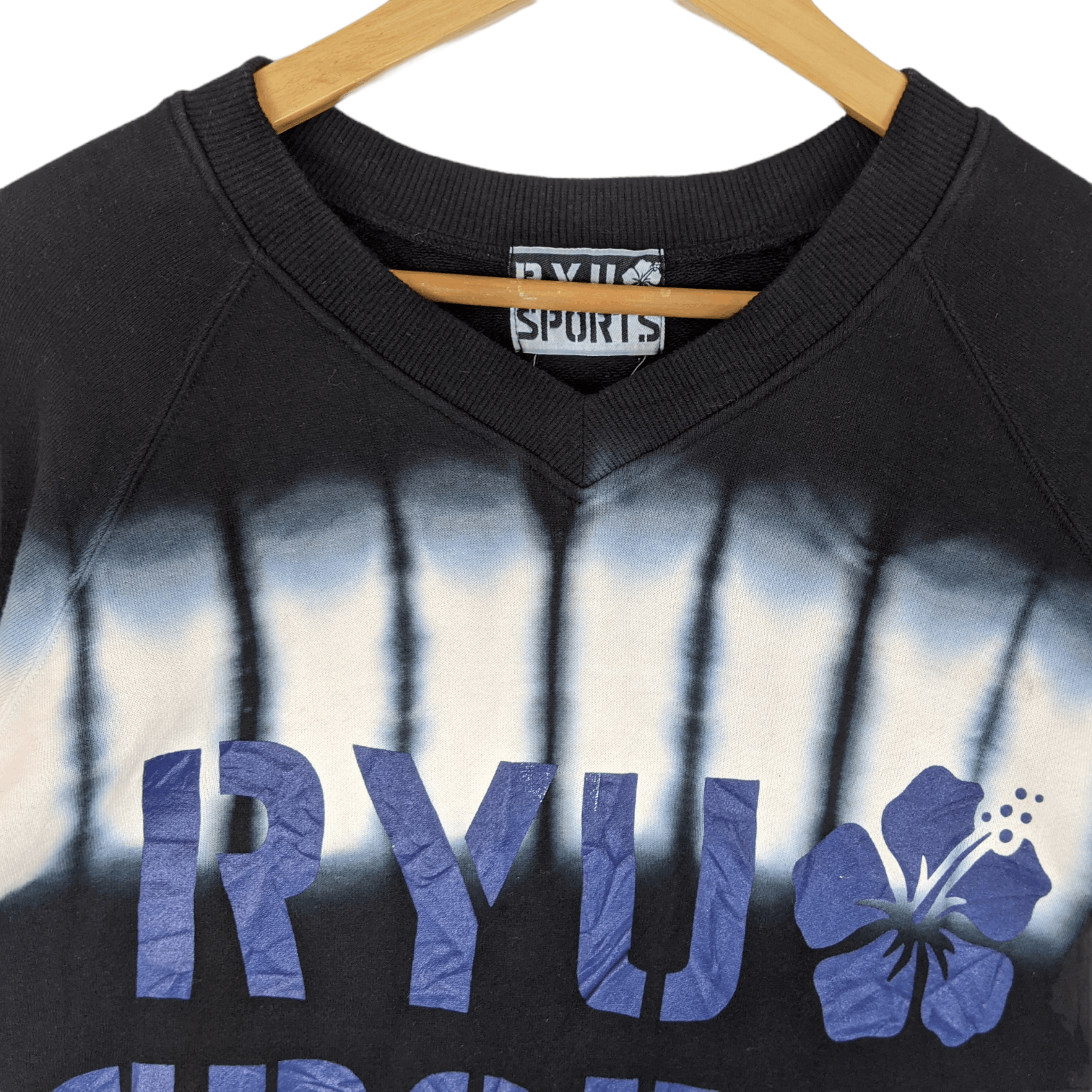 Japanese Brand RYU SPORTS Tie Dye Big Logo Oversize Jumper Sweatshirt Size US M / EU 48-50 / 2 - 4 Thumbnail