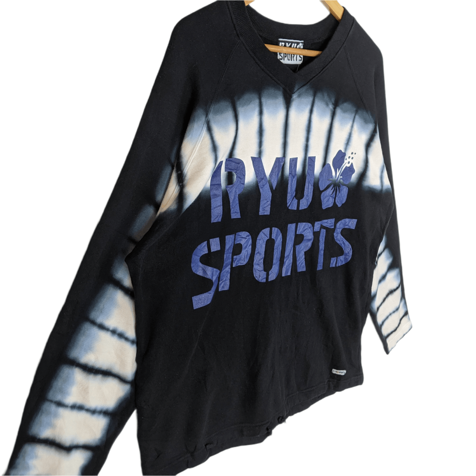 Japanese Brand RYU SPORTS Tie Dye Big Logo Oversize Jumper Sweatshirt Size US M / EU 48-50 / 2 - 3 Thumbnail