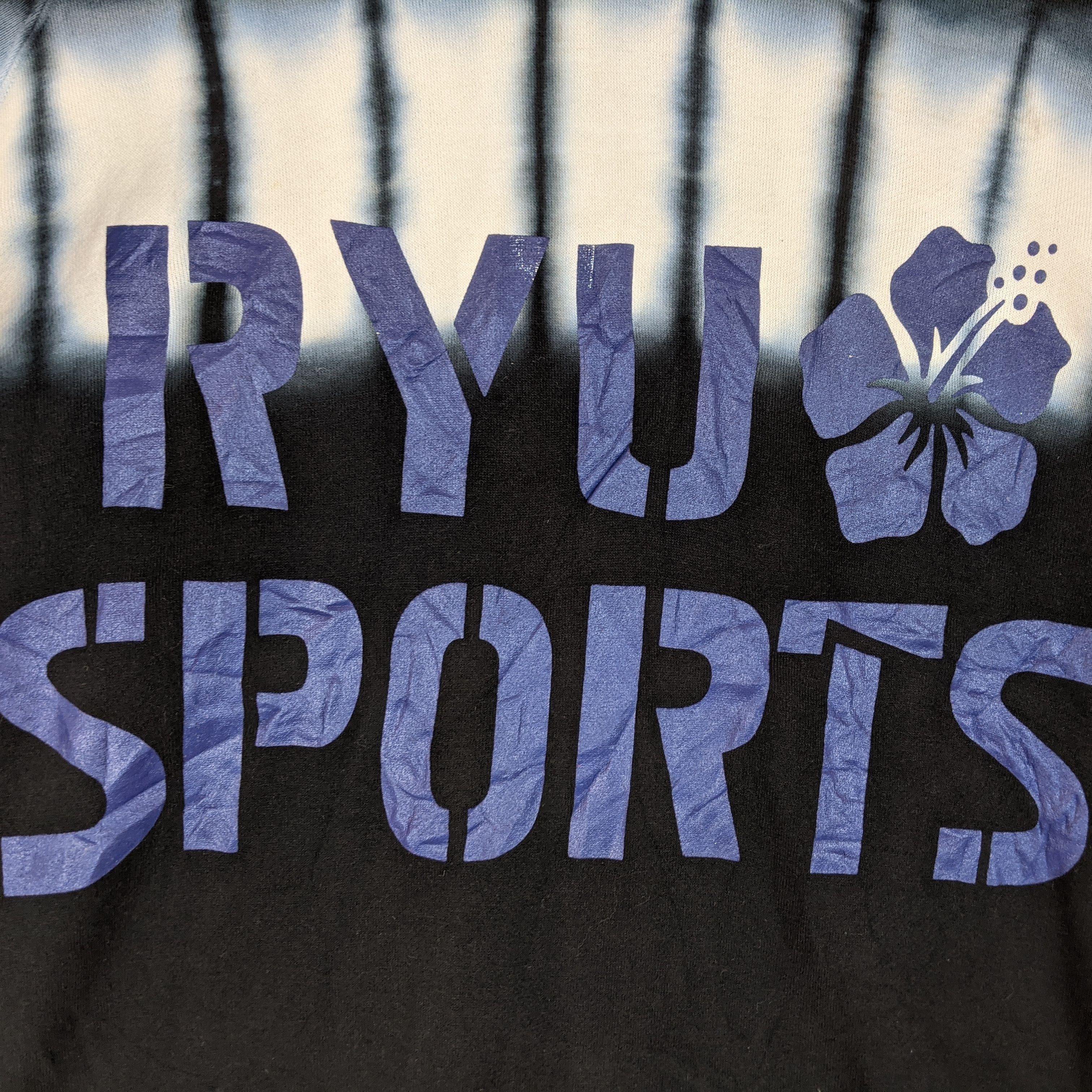 Japanese Brand RYU SPORTS Tie Dye Big Logo Oversize Jumper Sweatshirt Size US M / EU 48-50 / 2 - 10 Thumbnail