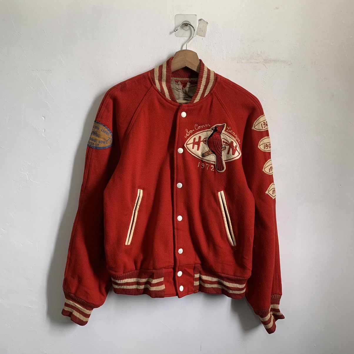 Vintage Vintage 70’s Hatchers Cardinal Varsity Jacket Size US M / EU 48-50 / 2 - 1 Thumbnail
