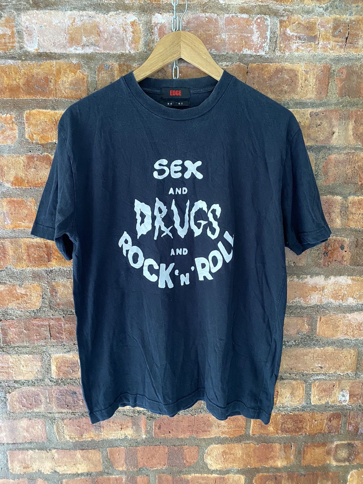 Japanese Brand Vtg Edge Rupert Japan Sex love Drugs n rock chaos tee Size US L / EU 52-54 / 3 - 2 Thumbnail