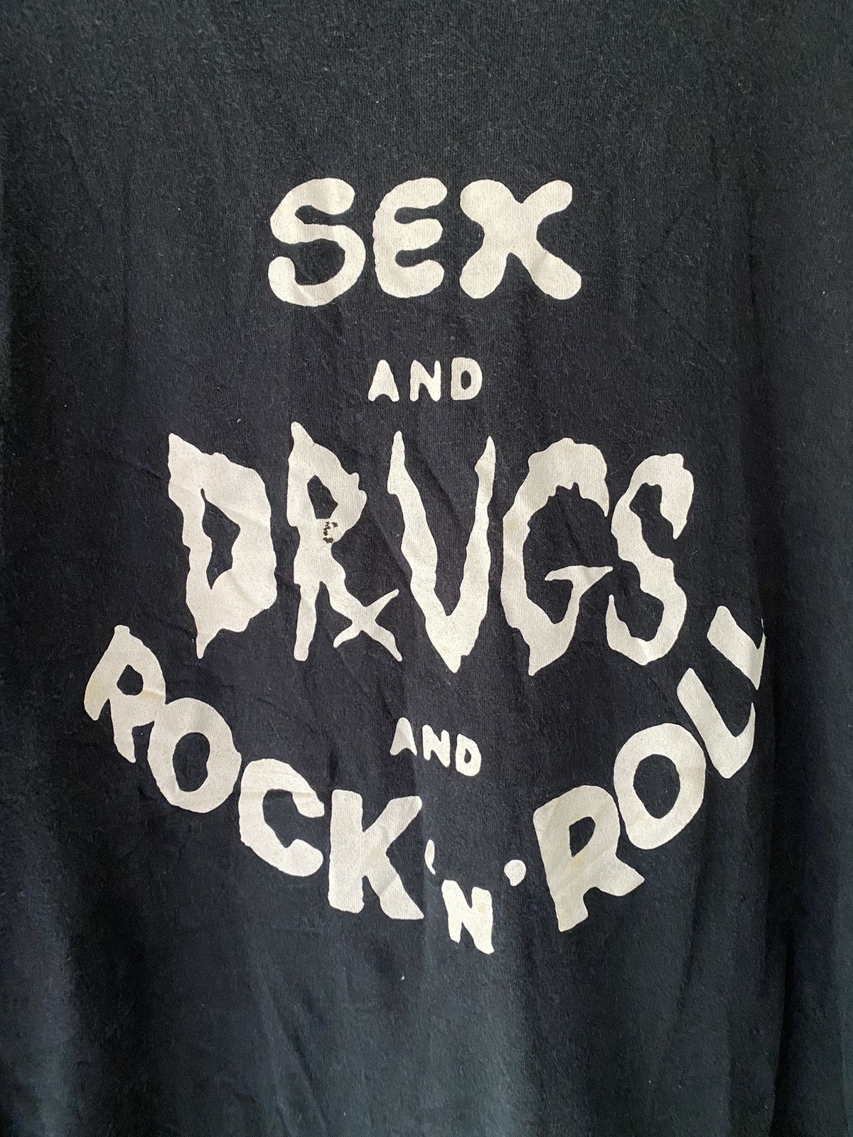 Japanese Brand Vtg Edge Rupert Japan Sex love Drugs n rock chaos tee Size US L / EU 52-54 / 3 - 4 Thumbnail