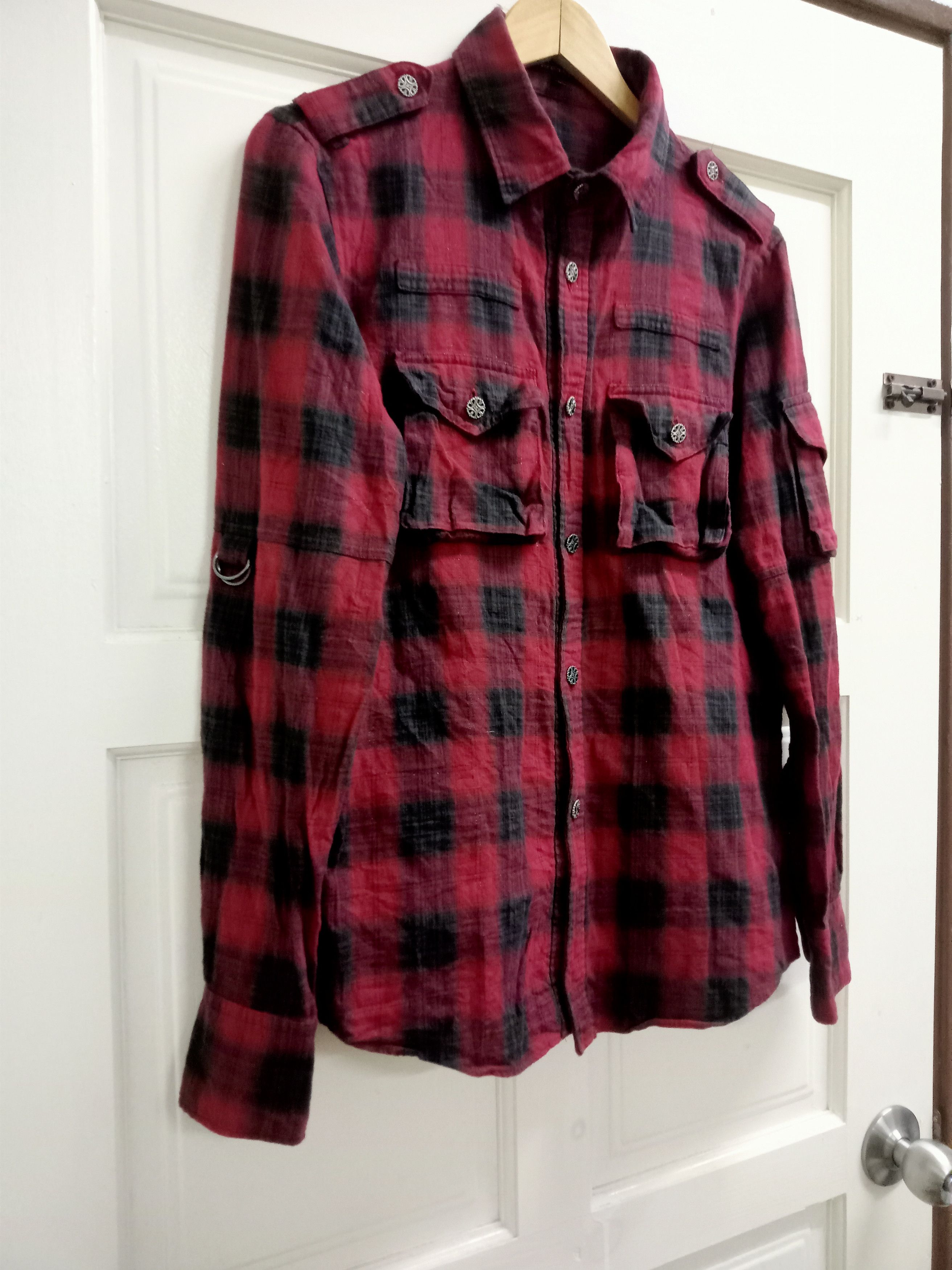 image of Vintage Genetic Manipulation Shinichiro Kuriya Shirt in Black Red, Men's (Size Small)
