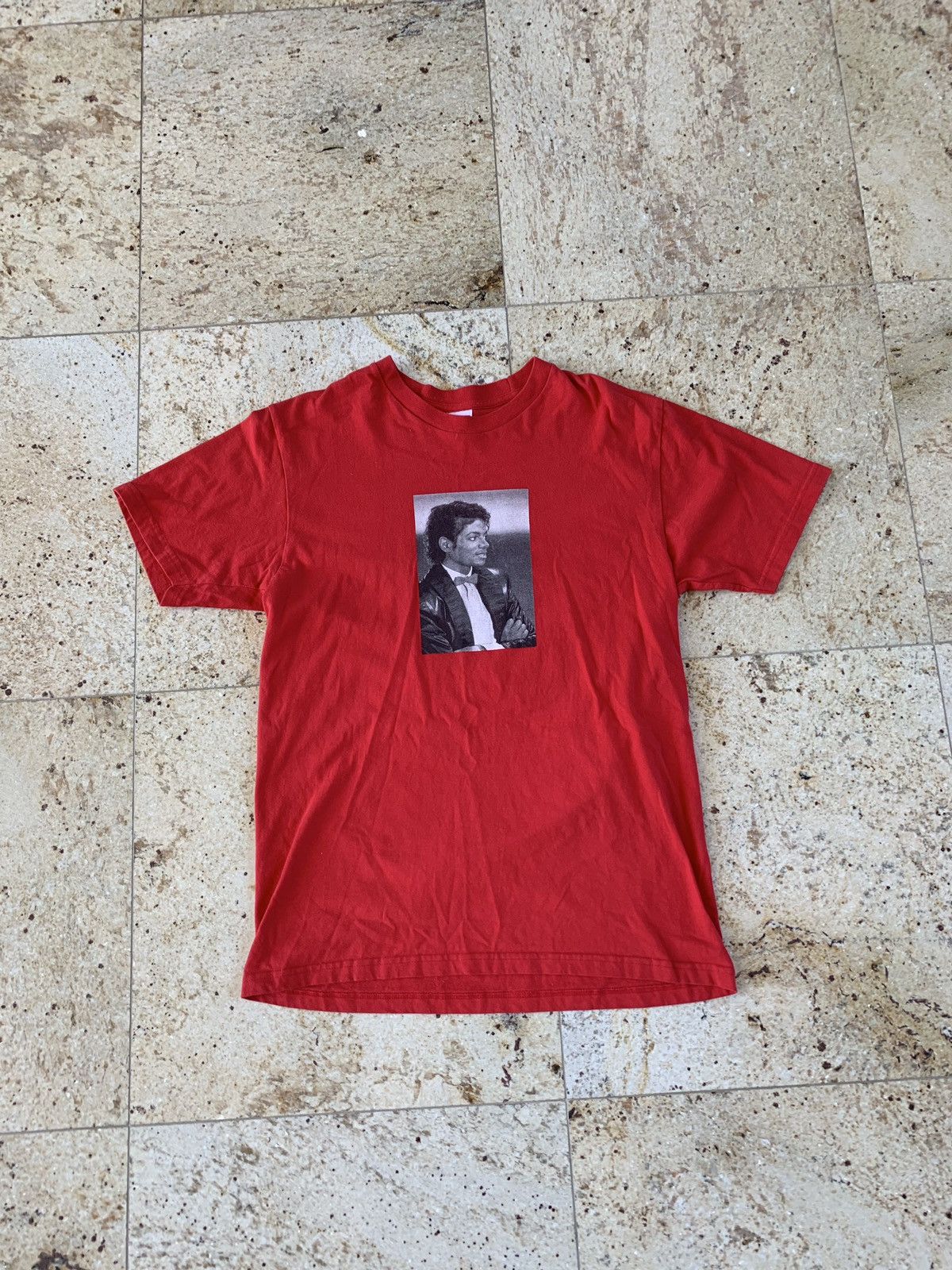 Supreme Michael Jackson Red Portrait Tee, SS Size US L / EU 52-54 / 3 - 2 Thumbnail